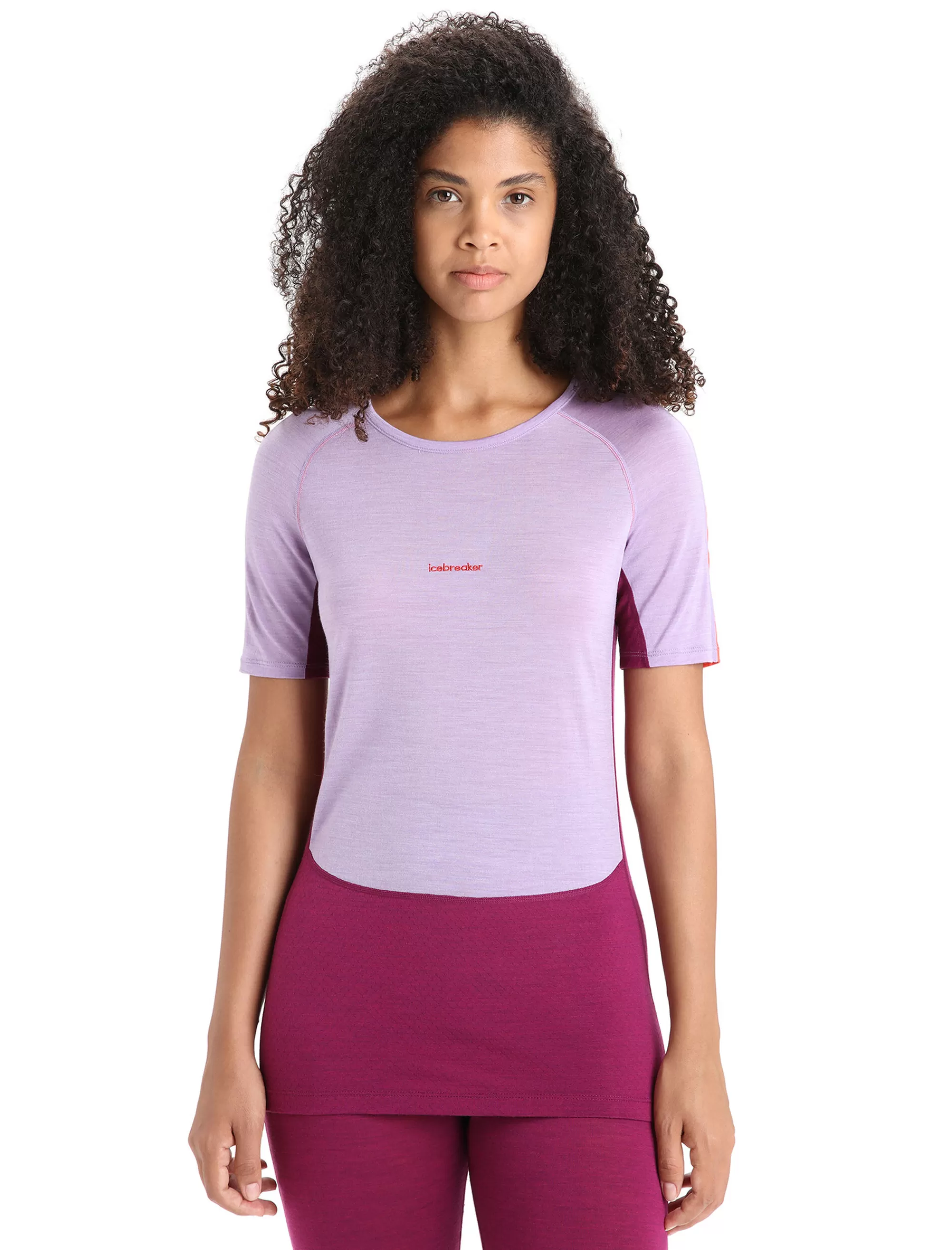 Best Sale Icebreaker 125 Zoneknit™ Merino Kurzarmshirt Damen Purple Gaze/Go Berry