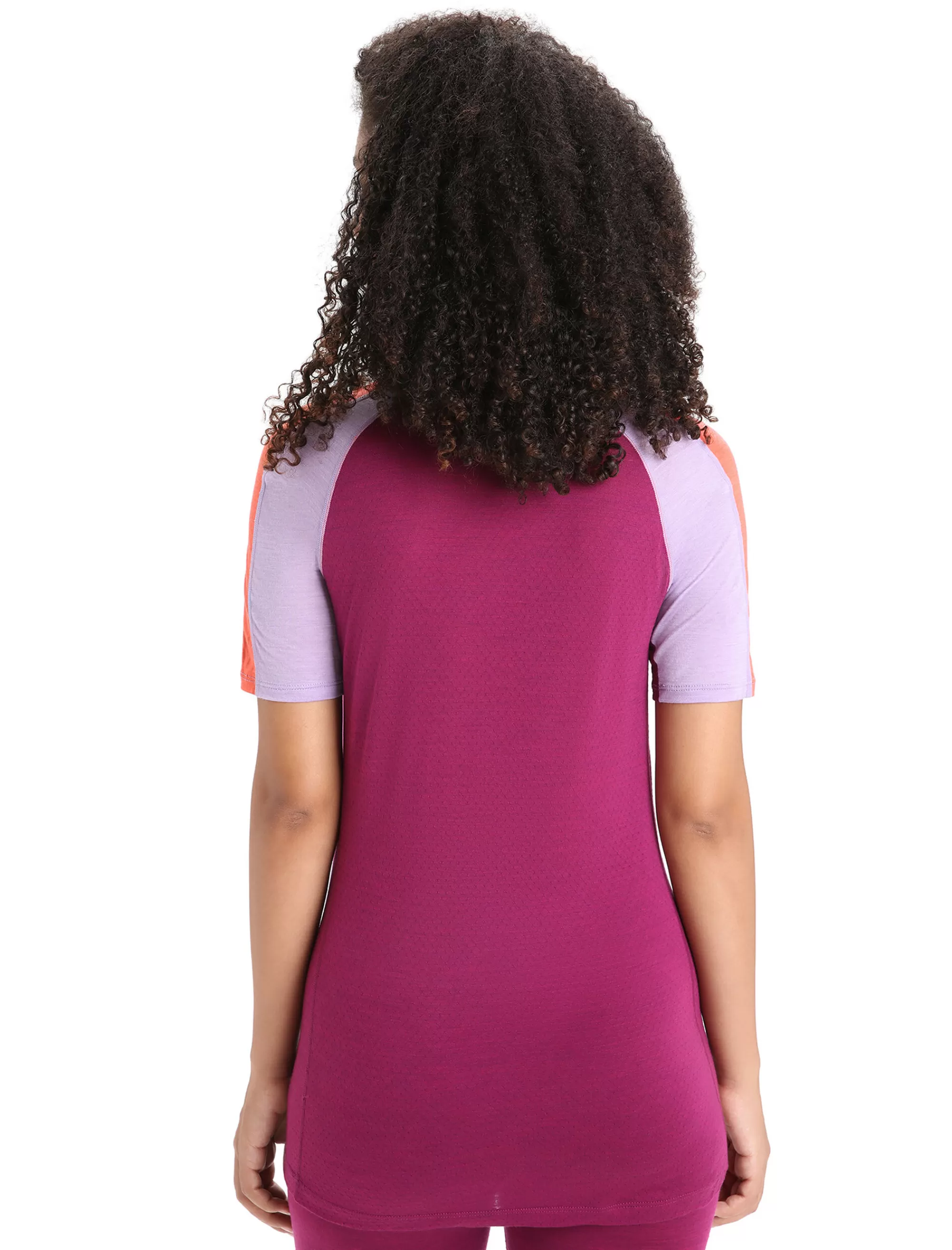 Best Sale Icebreaker 125 Zoneknit™ Merino Kurzarmshirt Damen Purple Gaze/Go Berry