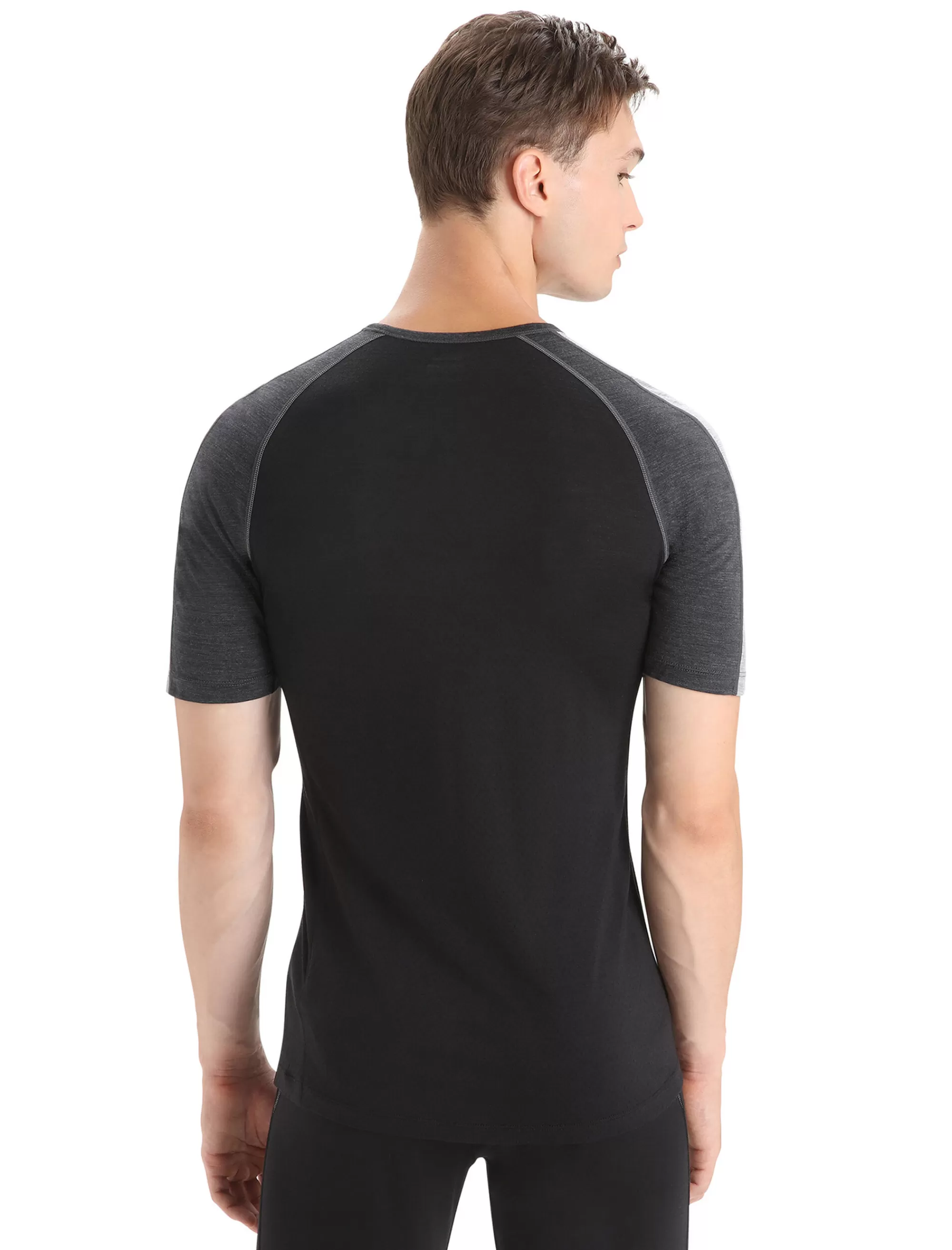 Store Icebreaker 125 Zoneknit™ Merino Kurzarmshirt Herren Jet Heather/Black