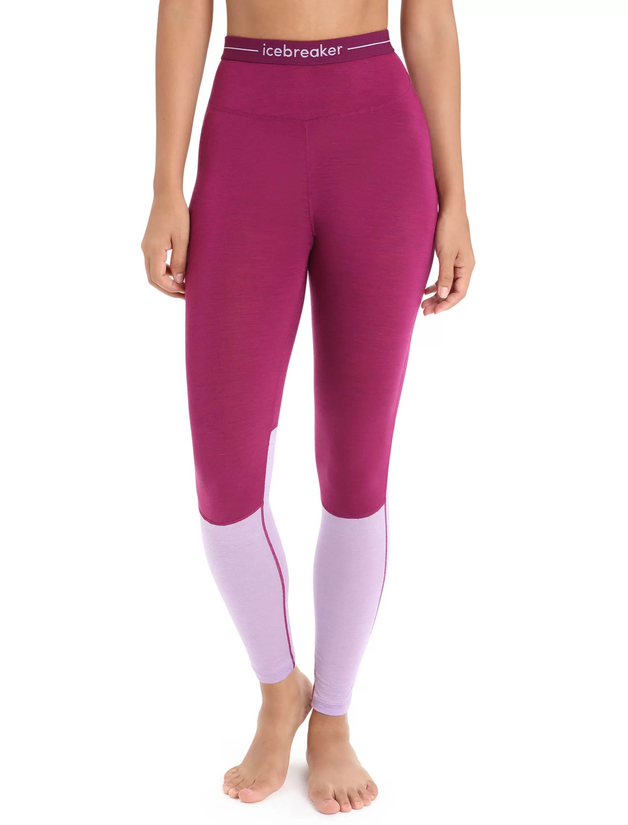 Clearance Icebreaker 125 Zoneknit™ Merino Leggings Damen Go Berry/Purple Gaze