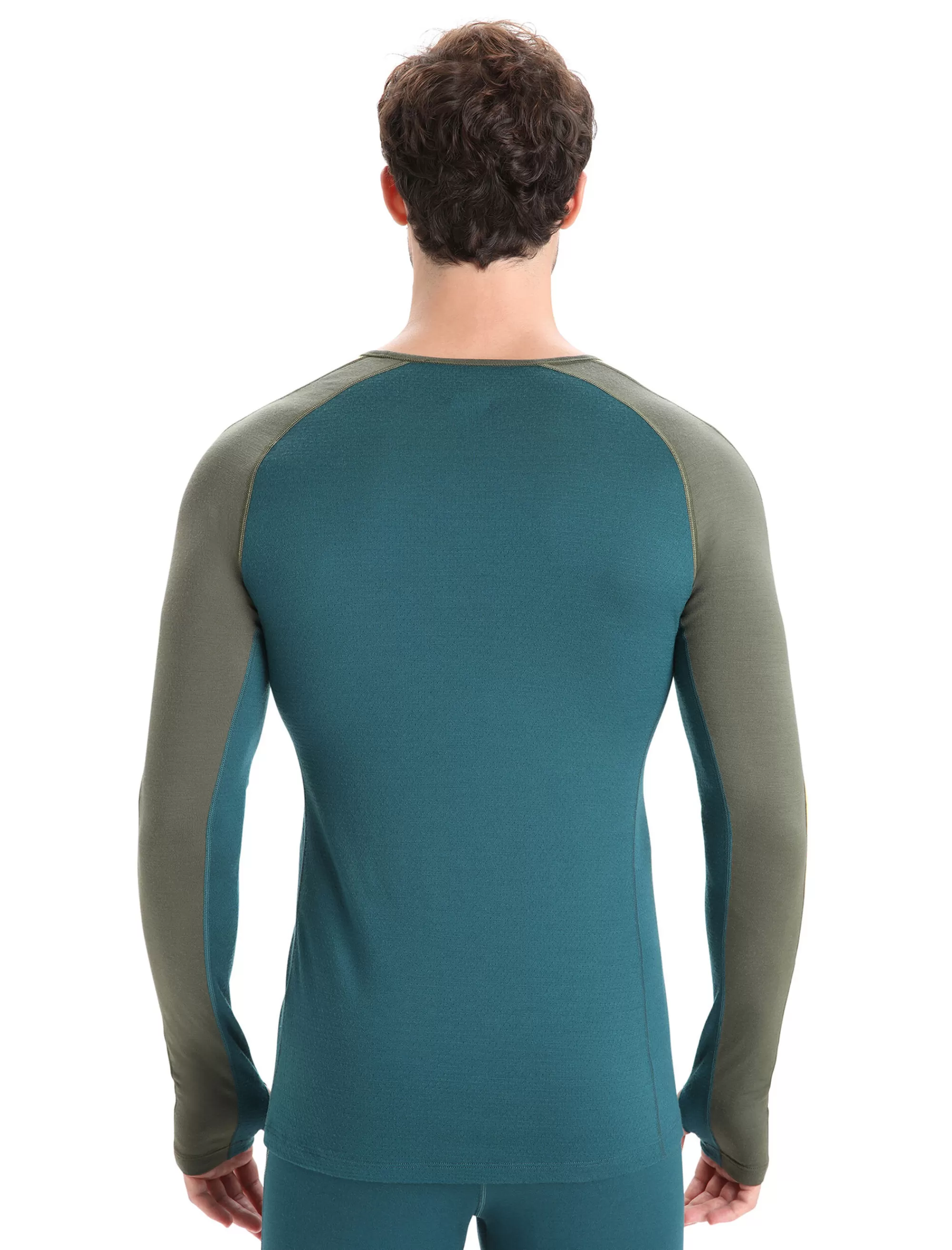 Clearance Icebreaker 200 Zoneknit™ Merino Langarmshirt Herren Loden/Green Glory