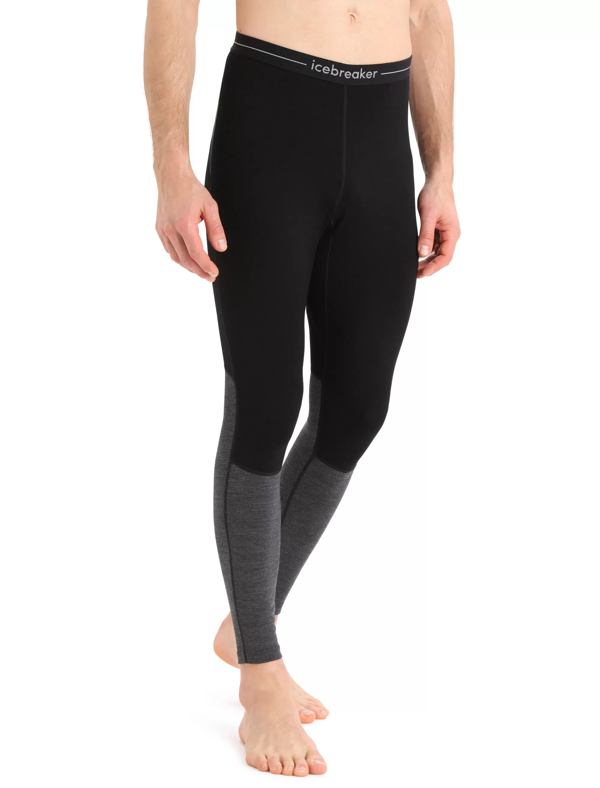 Outlet Icebreaker 260 Zoneknit™ Merino Leggings Herren Black/Jet Heather