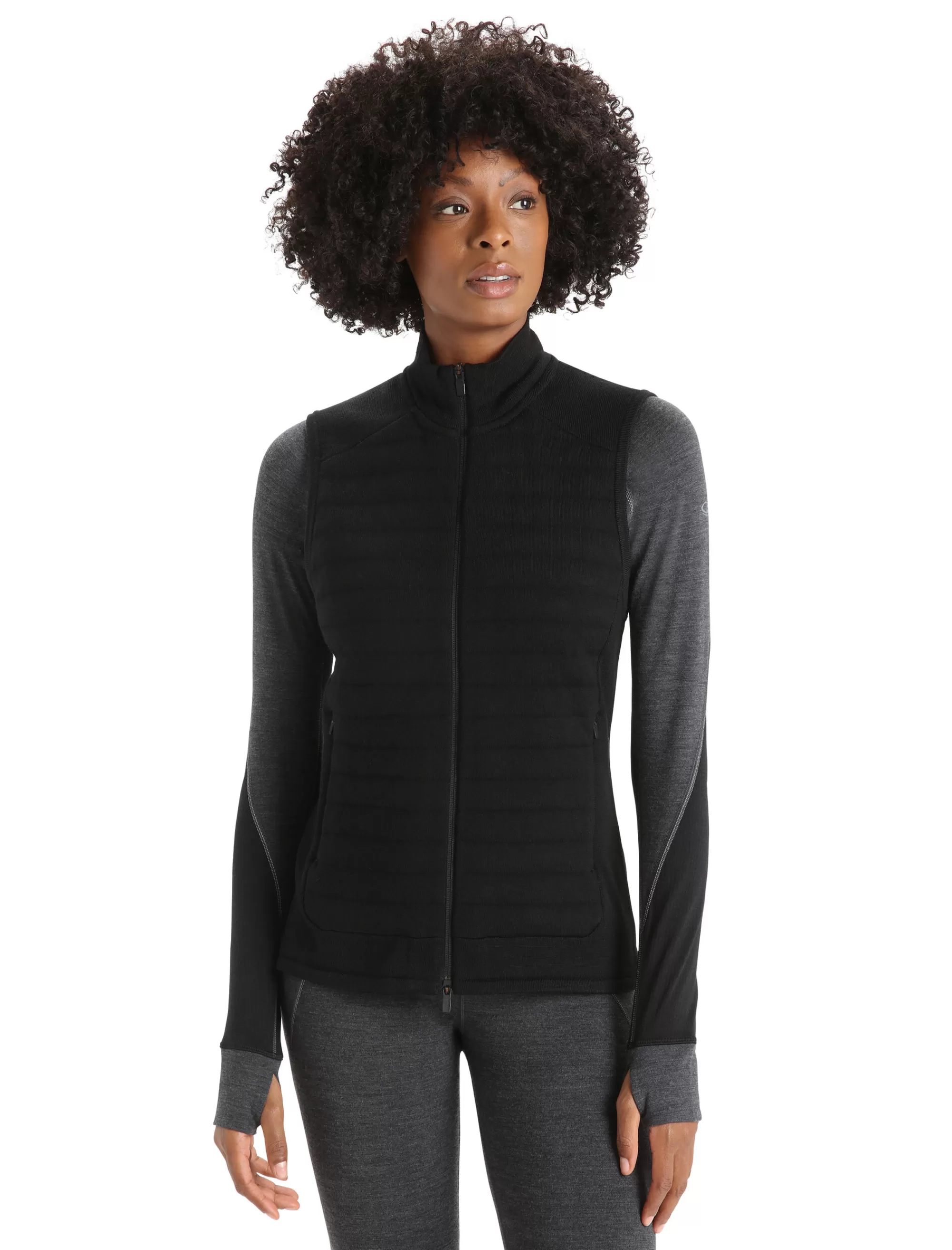 Hot Icebreaker Isolierte Zoneknit™ Merino Weste Damen Black