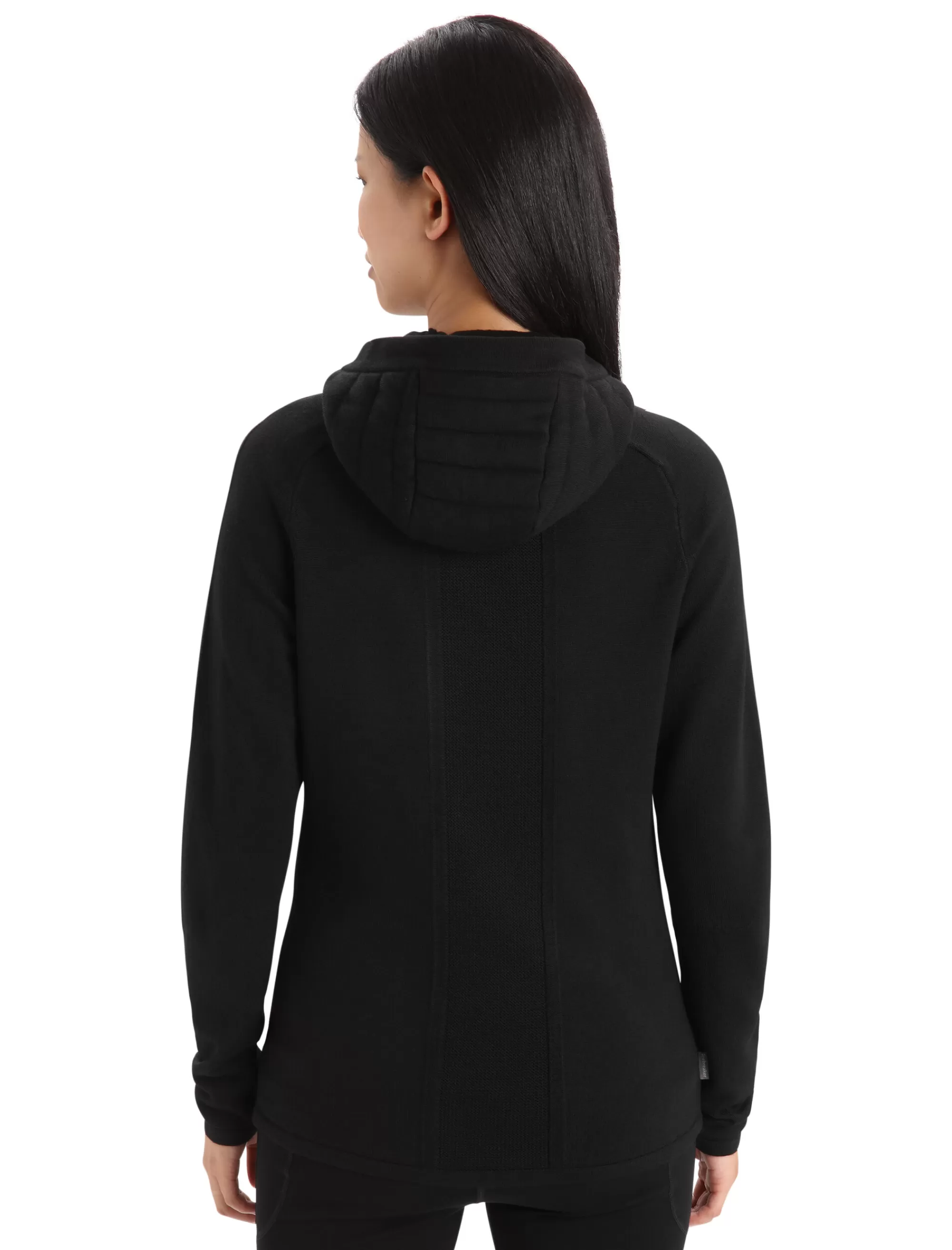 Cheap Icebreaker Isolierter Zoneknit™ Merino Zip-Hoodie Damen Black