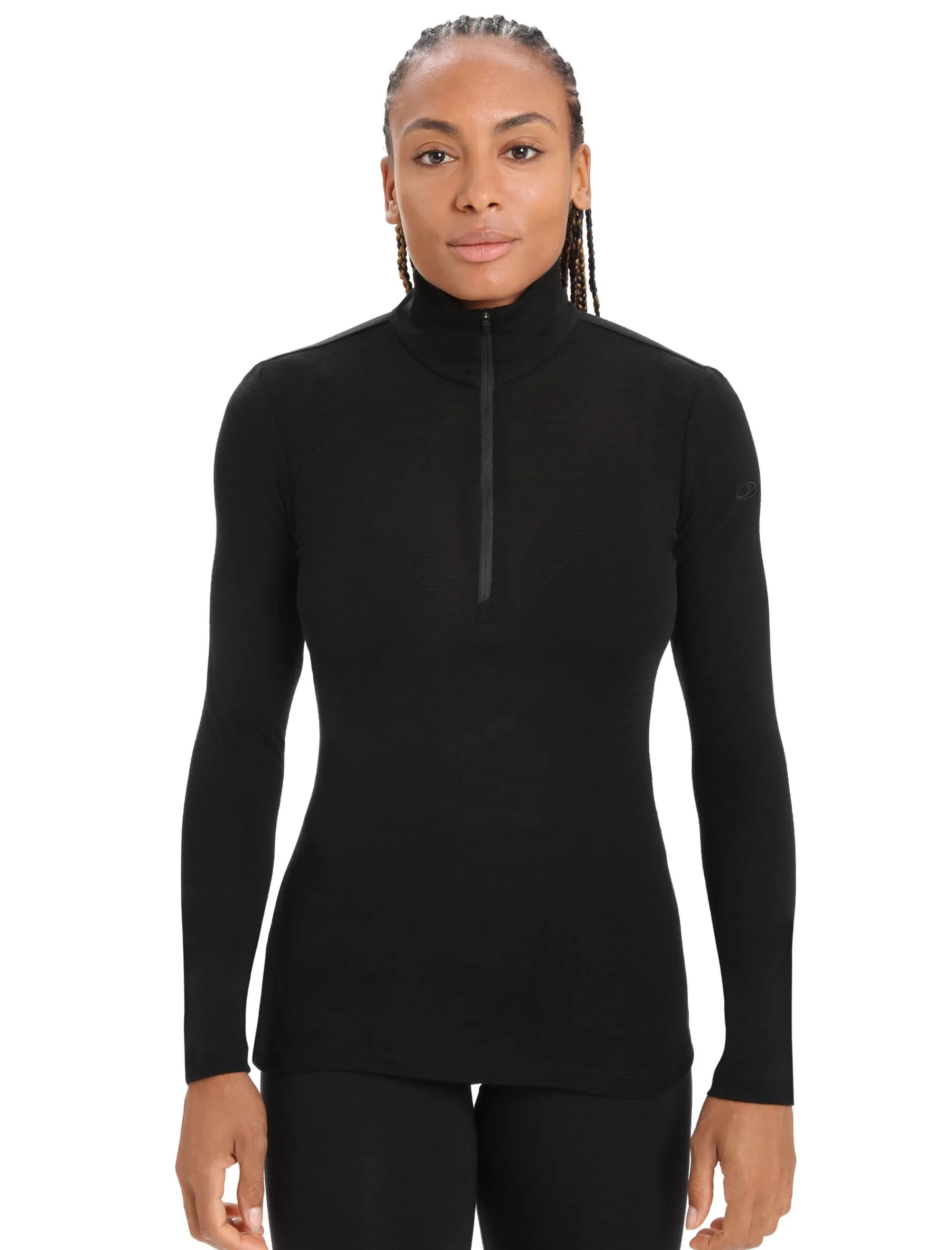 Discount Icebreaker Merino 175 Everyday Half Zip Langarmshirt Damen Black