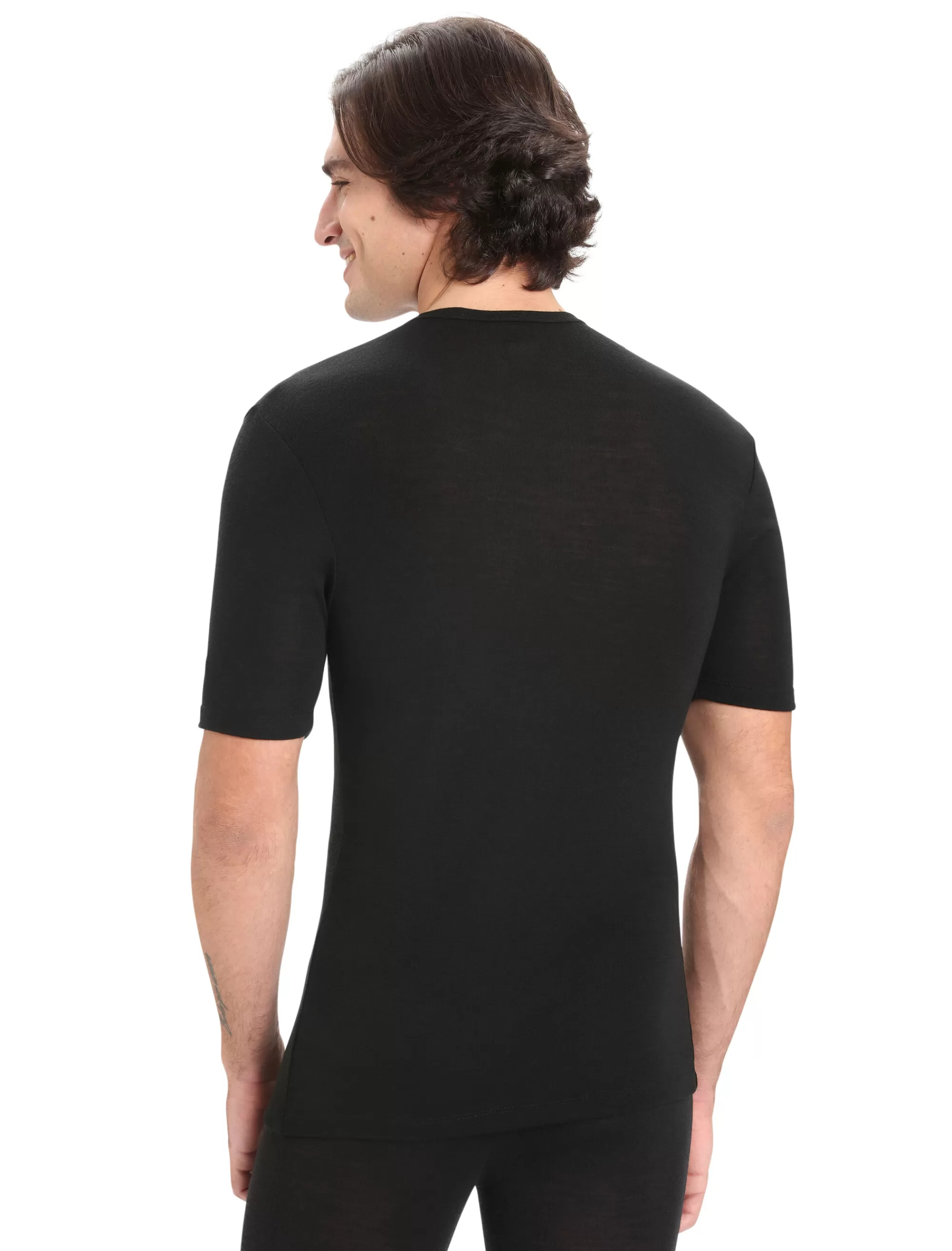 Flash Sale Icebreaker Merino 175 Everyday Thermo-Kurzarmshirt Mit Rundhalsausschnitt Herren Black