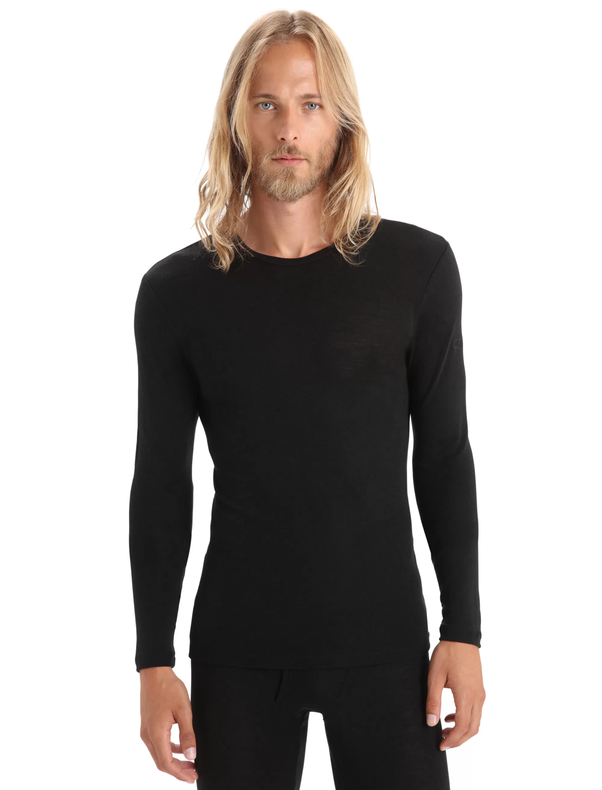 Hot Icebreaker Merino 175 Everyday Thermo-Langarmshirt Mit Rundhalsausschnitt Herren Black