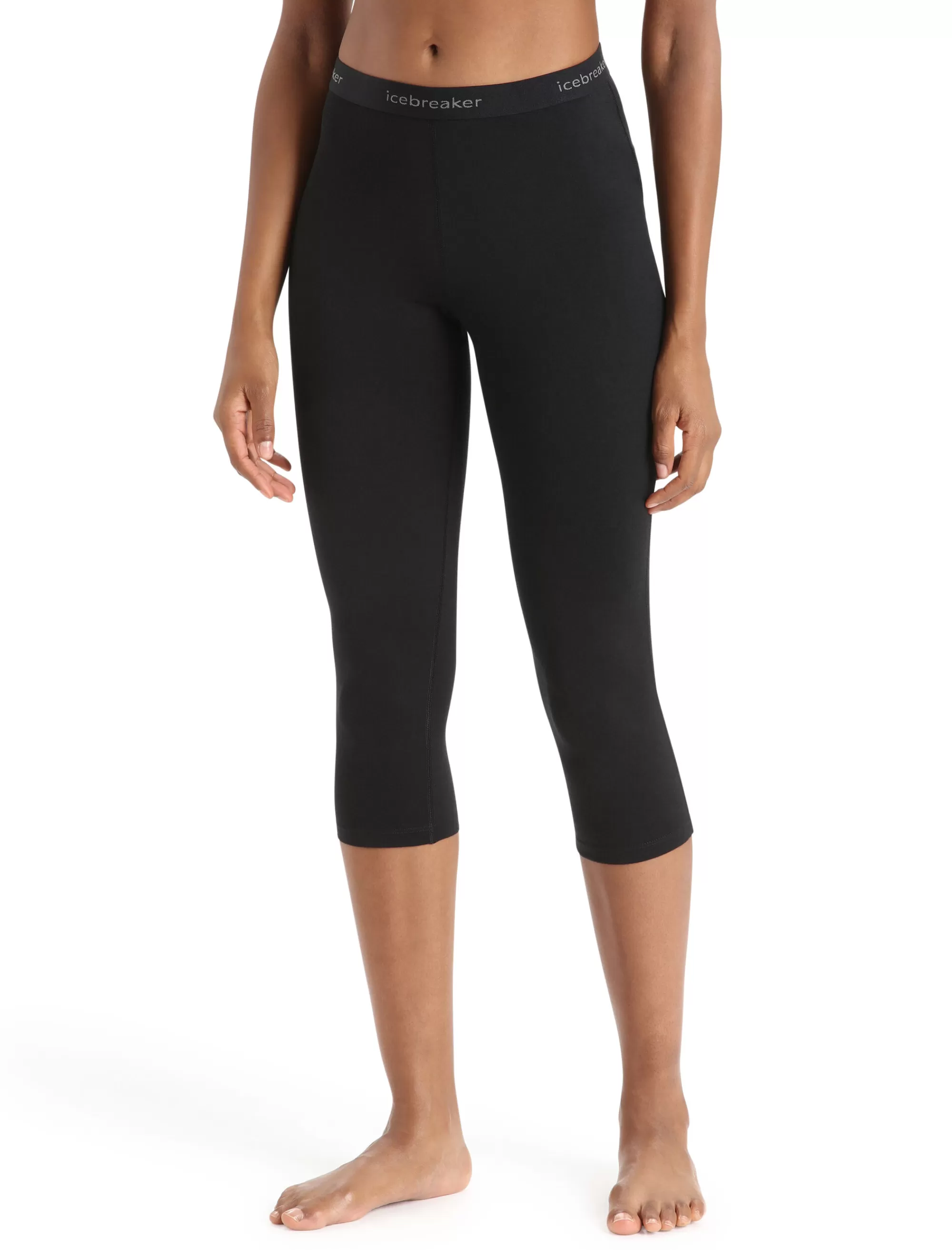 Cheap Icebreaker Merino 200 Oasis 3/4 Thermo-Leggings Damen Black