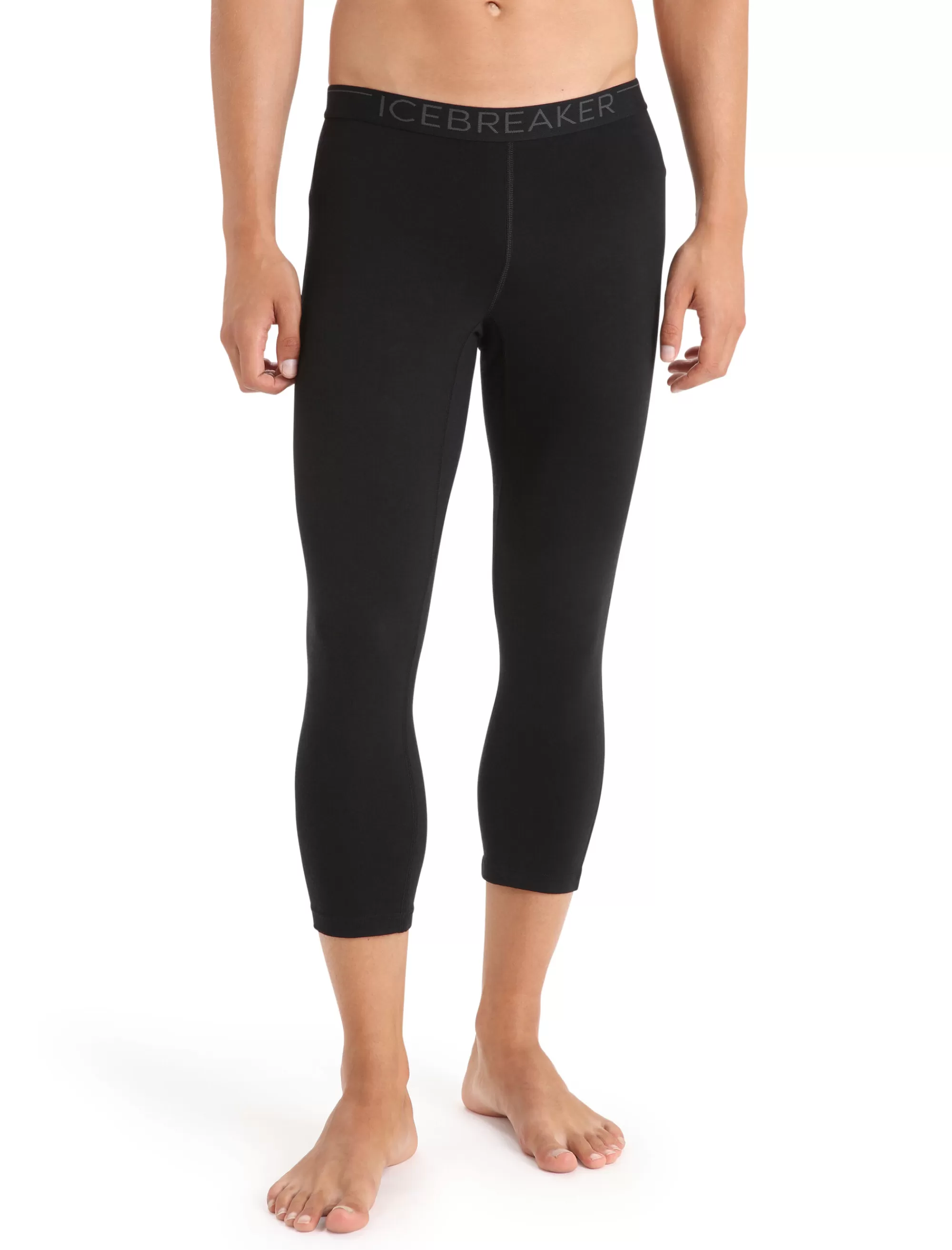 Best Icebreaker Merino 200 Oasis 3/4 Thermo-Leggings Herren Black