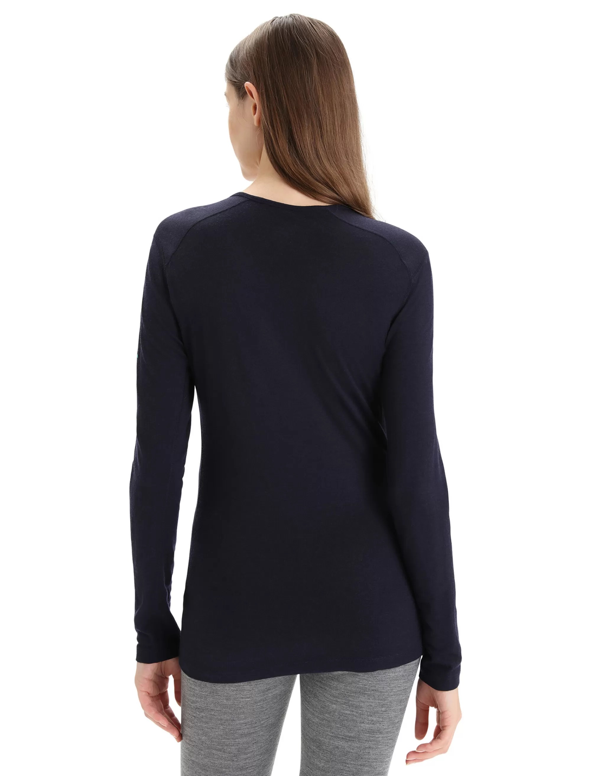 Cheap Icebreaker Merino 200 Oasis Langarmshirt Moon Phase Damen Midnight Navy