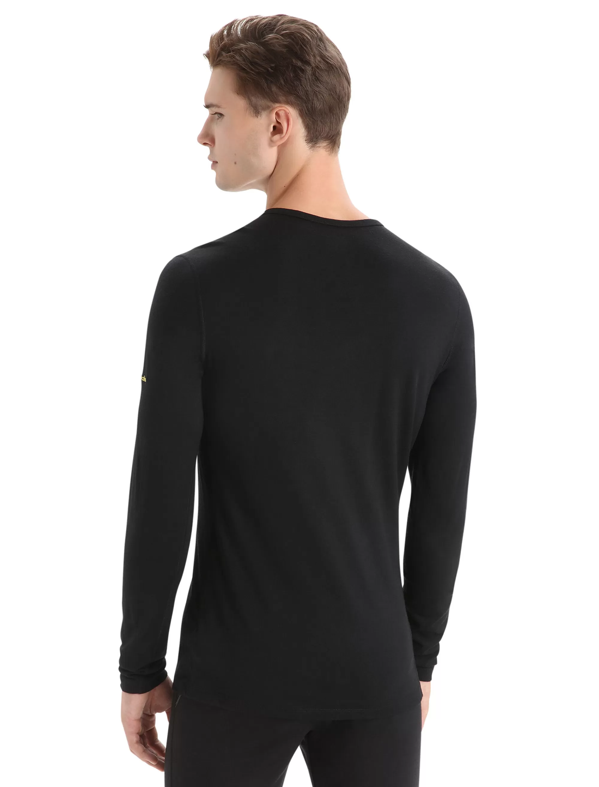 Cheap Icebreaker Merino 200 Oasis Langarmshirt Ski Stripes Herren Black