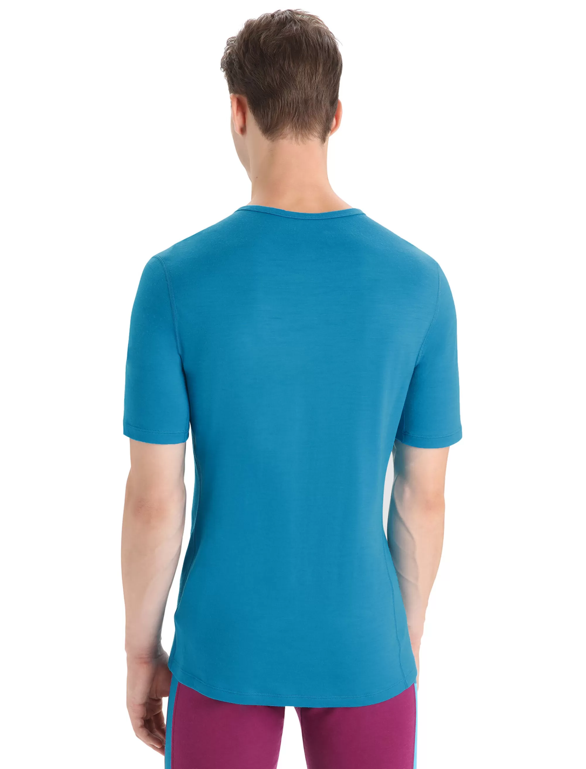 Sale Icebreaker Merino 200 Oasis Thermo-Kurzarmshirt Mit Rundhalsausschnitt Herren Geo Blue