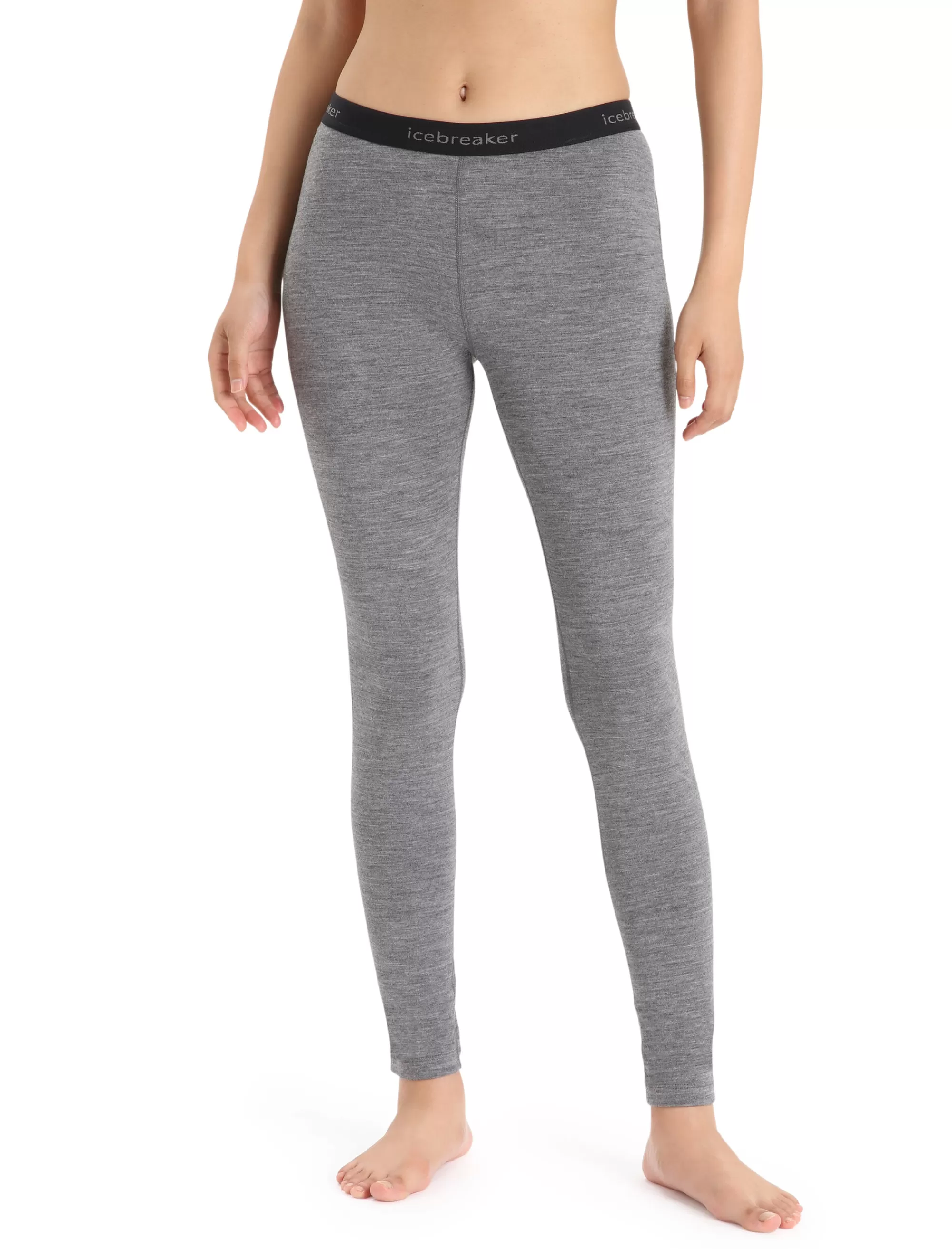 Shop Icebreaker Merino 200 Oasis Thermo-Leggings Damen Gritstone Heather