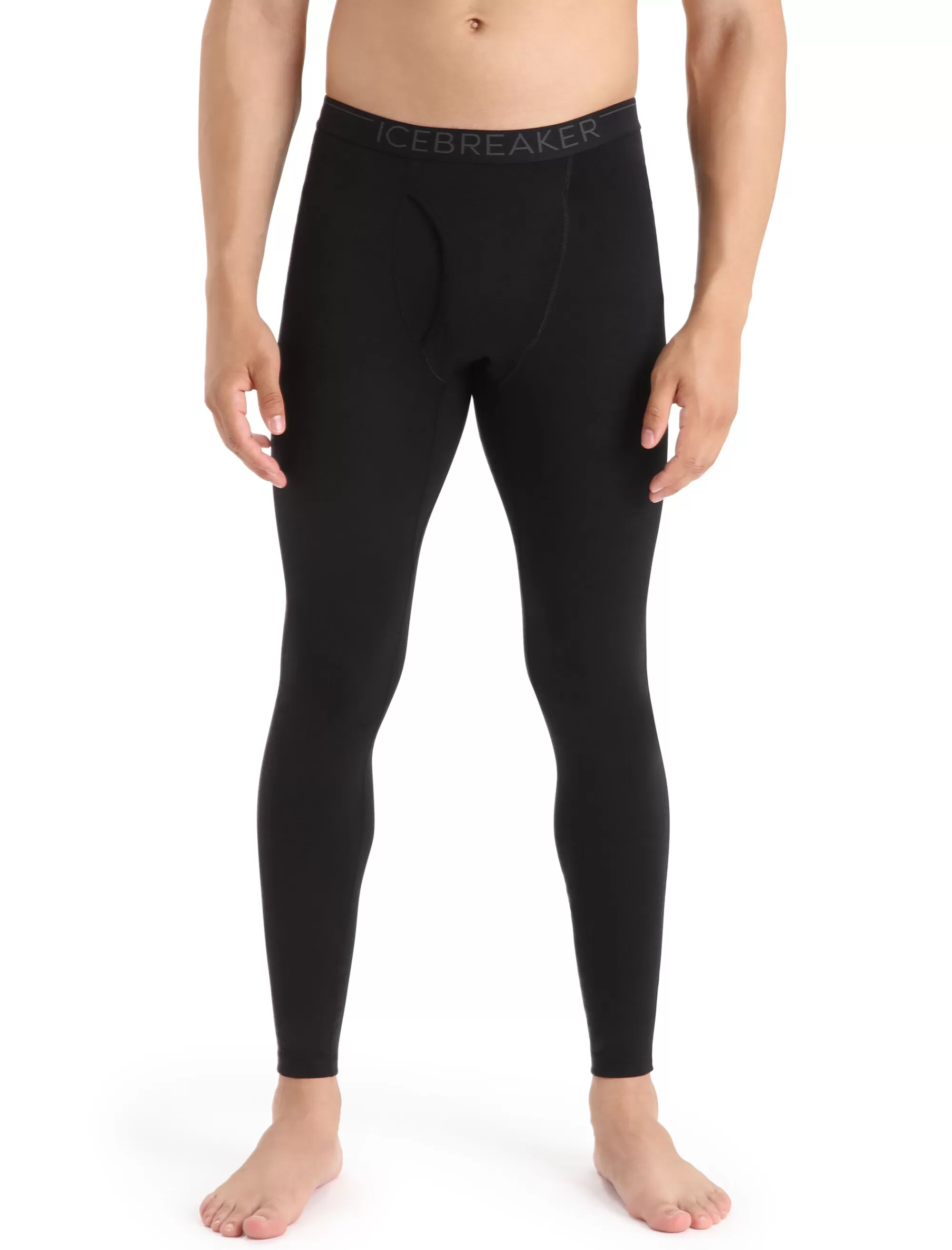 Clearance Icebreaker Merino 200 Oasis Thermo-Leggings Mit Eingriff Herren Black