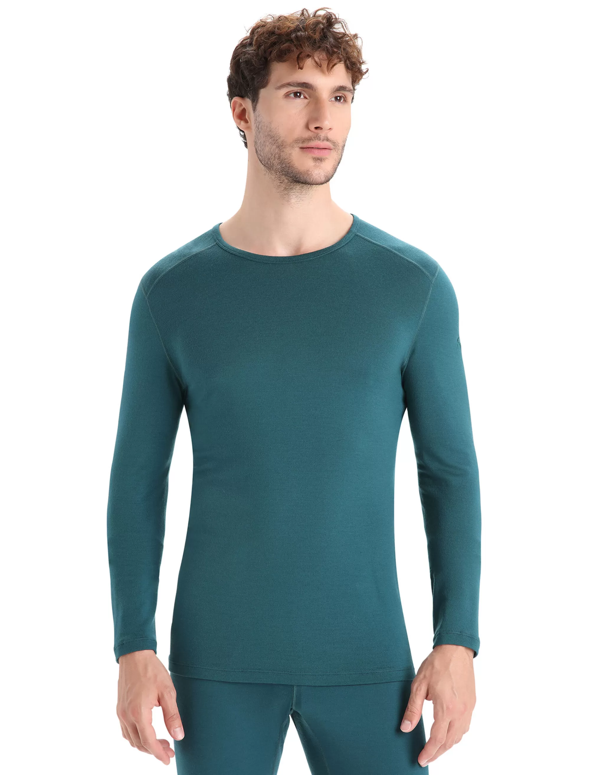 Best Sale Icebreaker Merino 260 Tech Thermo-Langarmshirt Mit Rundhalsausschnitt Herren Green Glory