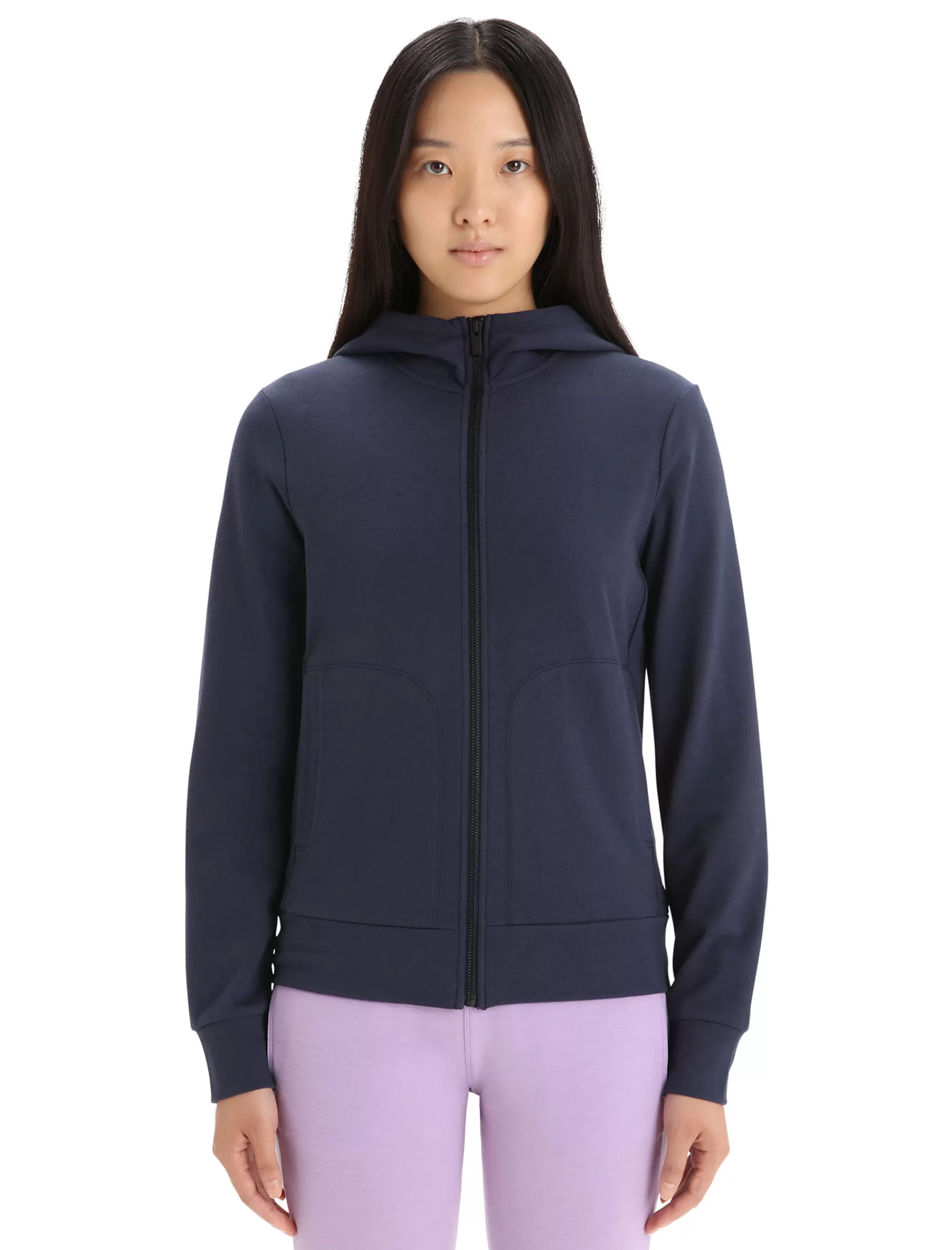 Best Sale Icebreaker Merino Central Classic Zip-Hoodie Damen Midnight Navy