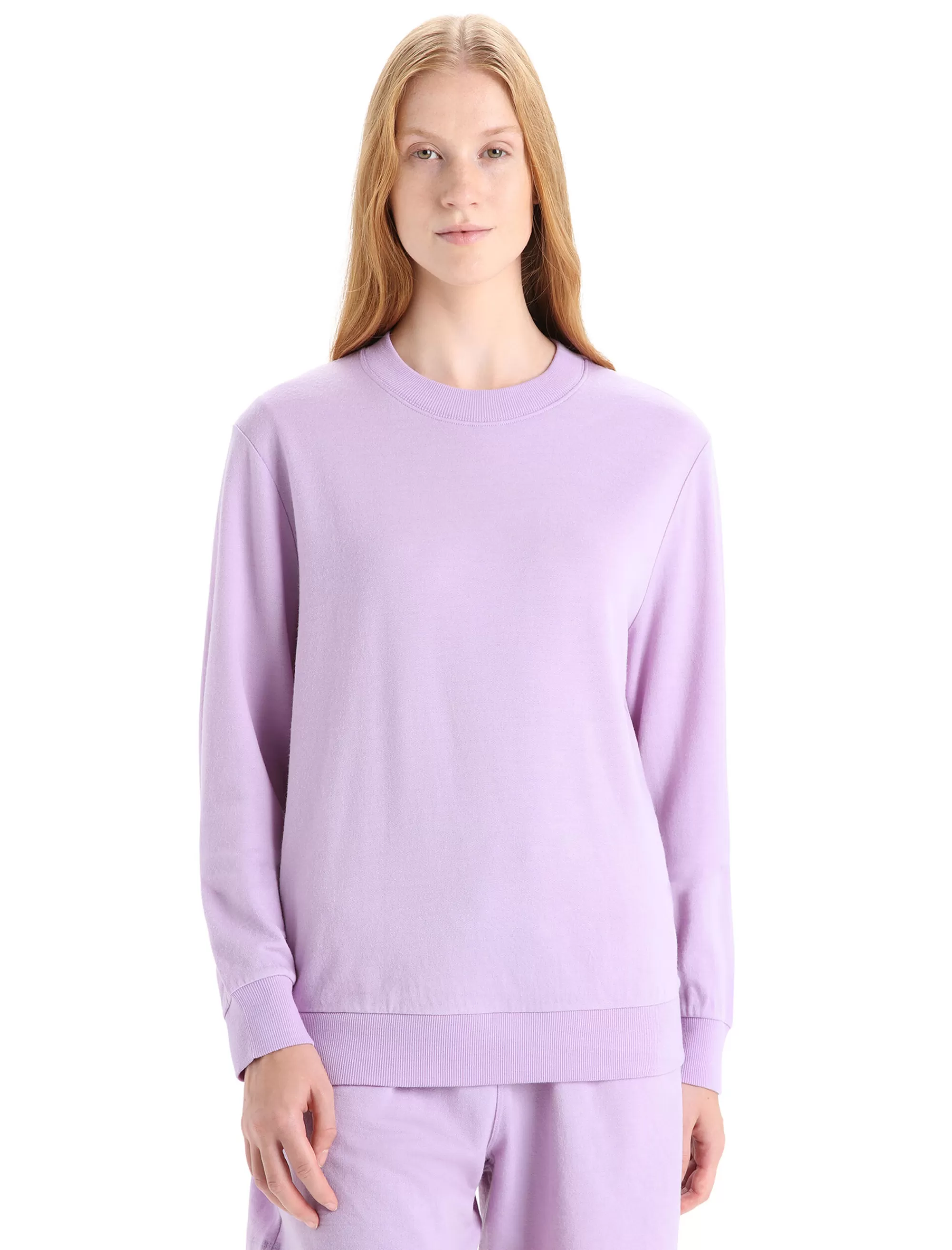 New Icebreaker Merino Crush Sweatshirt Damen Purple Gaze