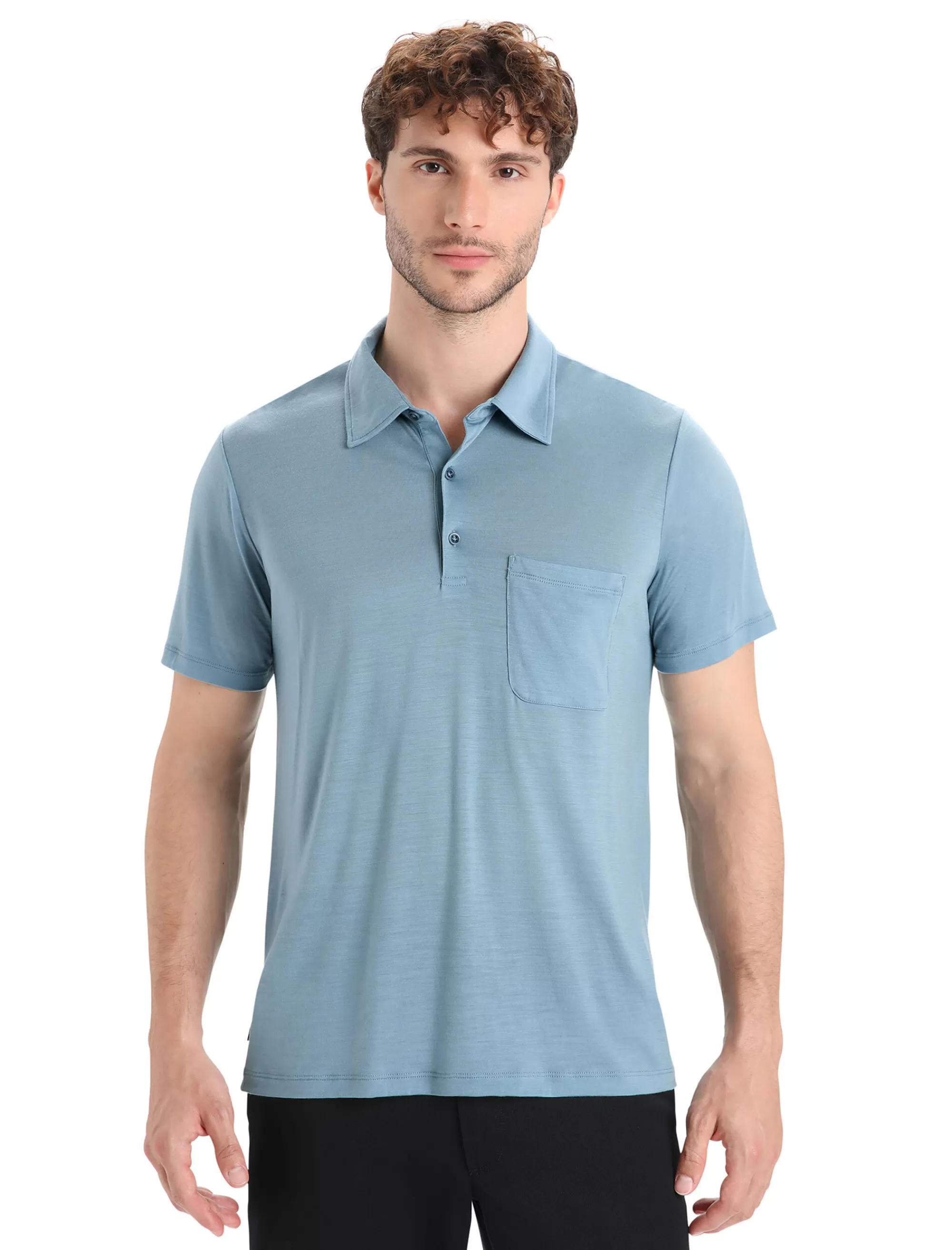 Discount Icebreaker Merino Drayden Polohemd Herren Astral Blue