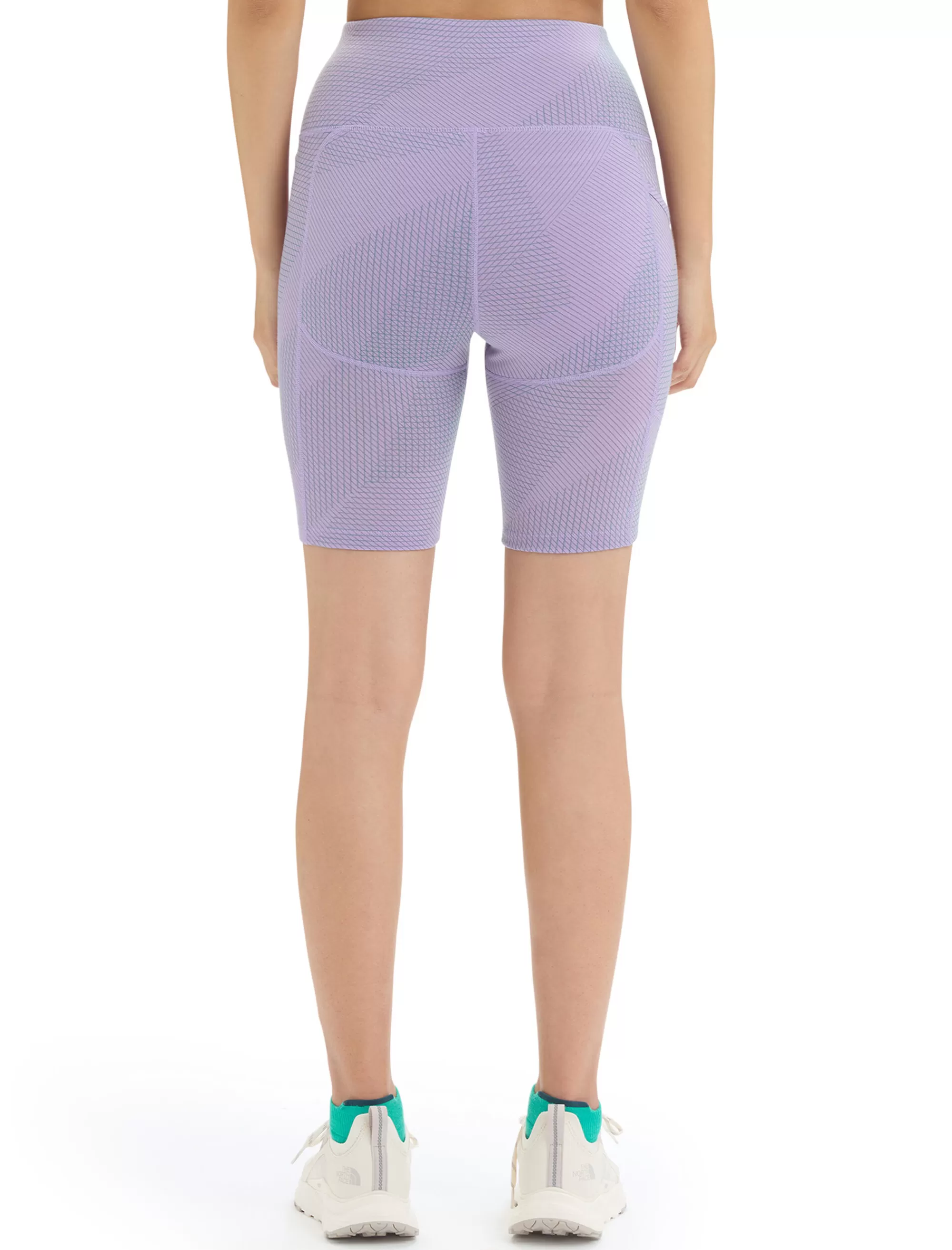 Cheap Icebreaker Merino Fastray High Rise Shorts Gridlines Damen Purple Gaze/Fresh