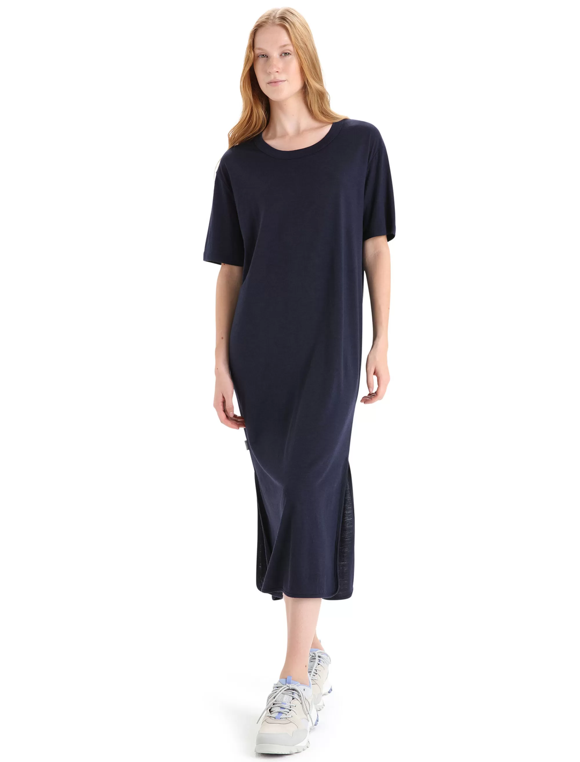 Hot Icebreaker Merino Granary Kleid Damen Midnight Navy