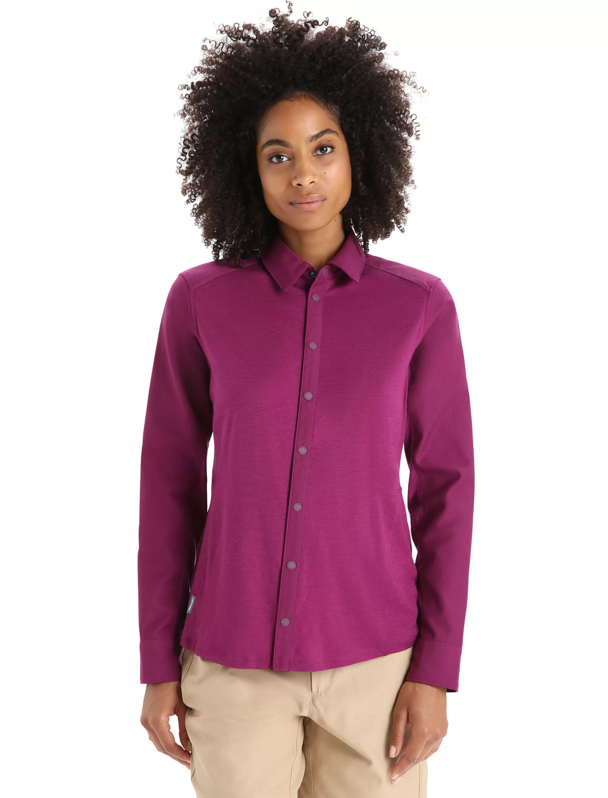 Shop Icebreaker Merino Hike Langarmshirt Damen Go Berry