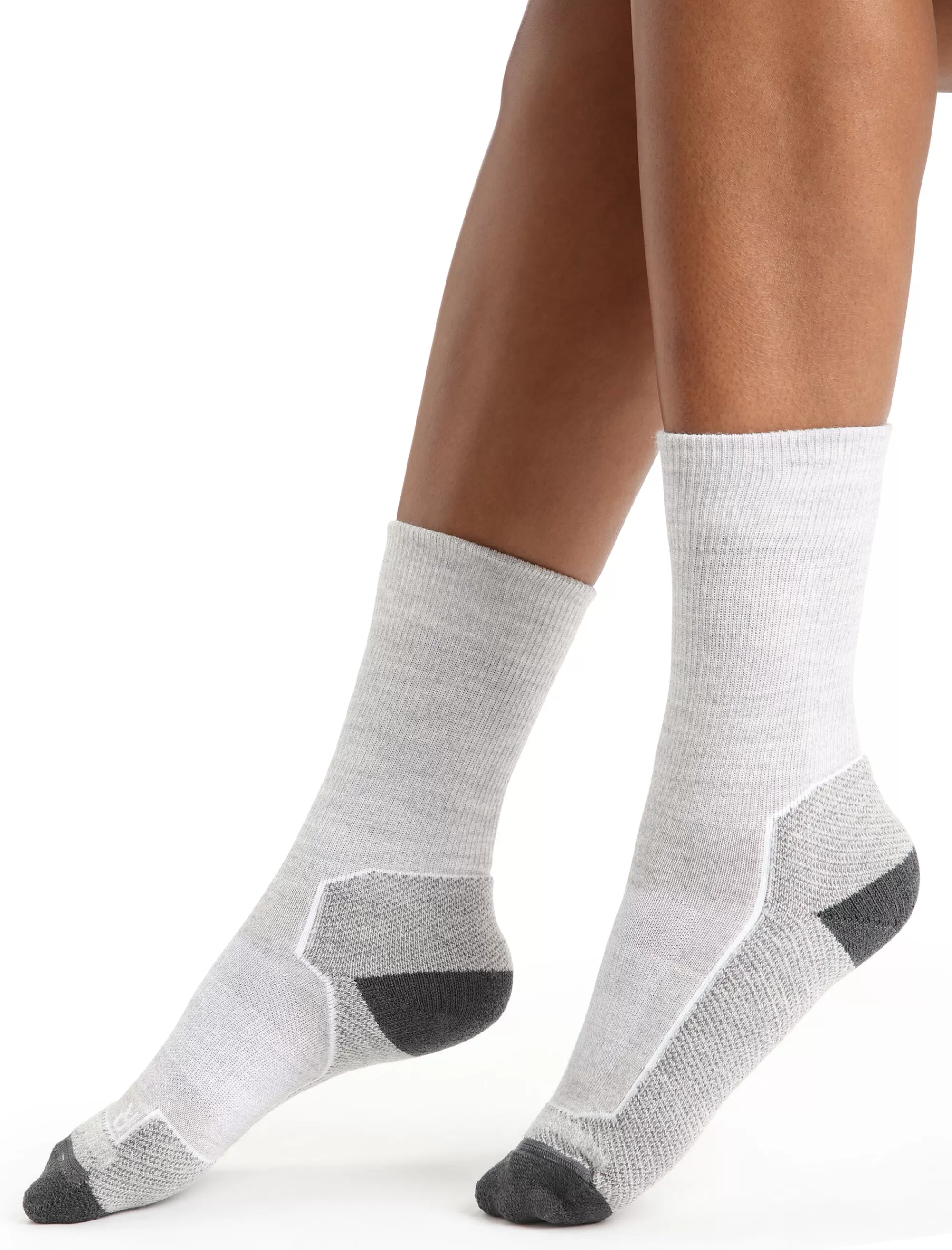 Clearance Icebreaker Merino Hike+ Light Socken Crew Damen Blizzard Heather