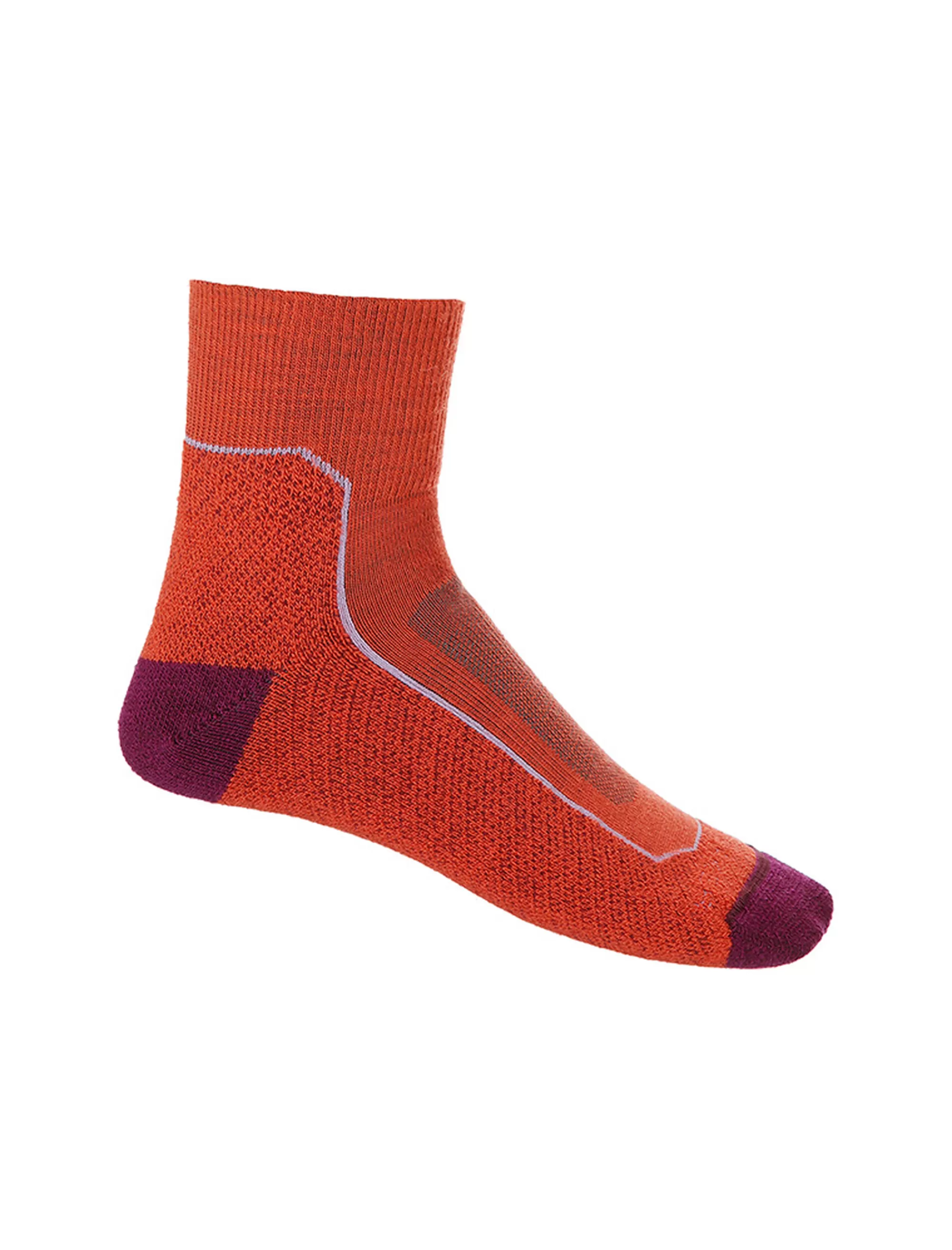 Cheap Icebreaker Merino Hike+ Light Socken Mini Damen Vibrant Earth Heather/Go Berry