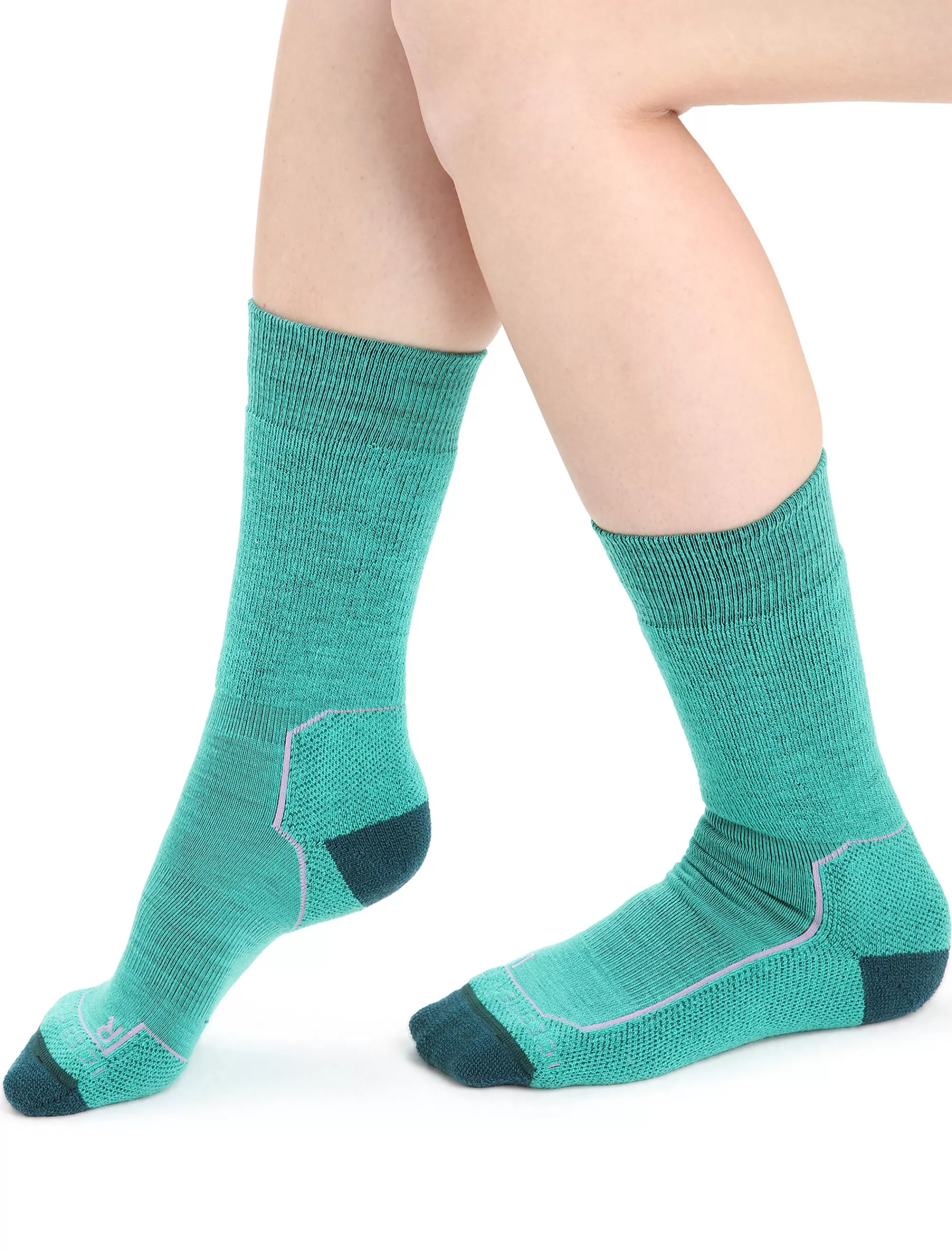 Online Icebreaker Merino Hike+ Medium Socken Crew Damen Fresh/Green Glory