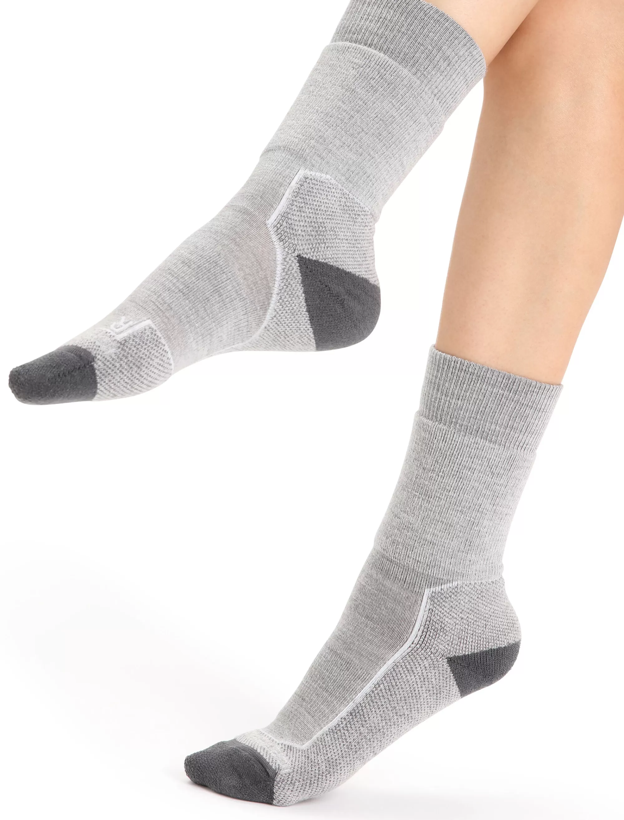 Fashion Icebreaker Merino Hike+ Medium Socken Crew Damen Blizzard Heather