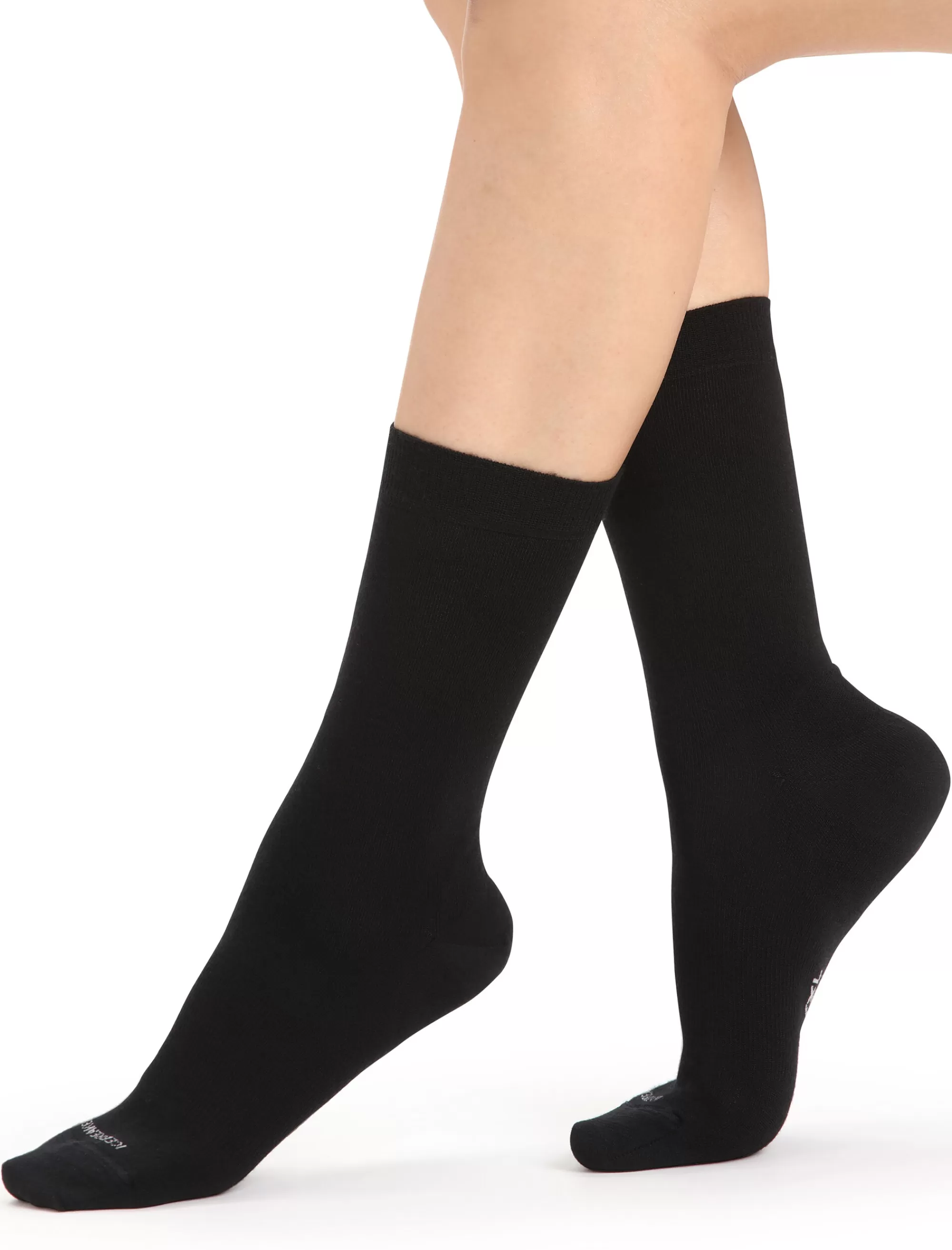 New Icebreaker Merino Lifestyle Feinstricksocken Crew Damen Black