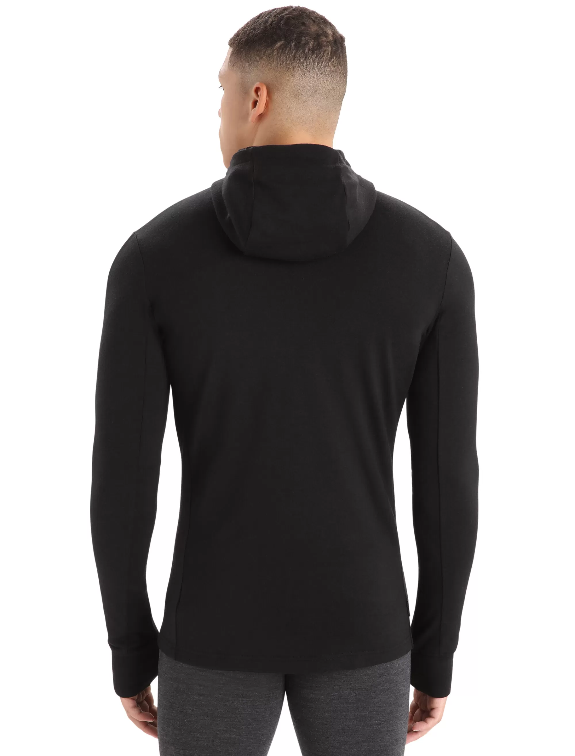 Clearance Icebreaker Merino Quantum Iii Zip-Hoodie Herren Black