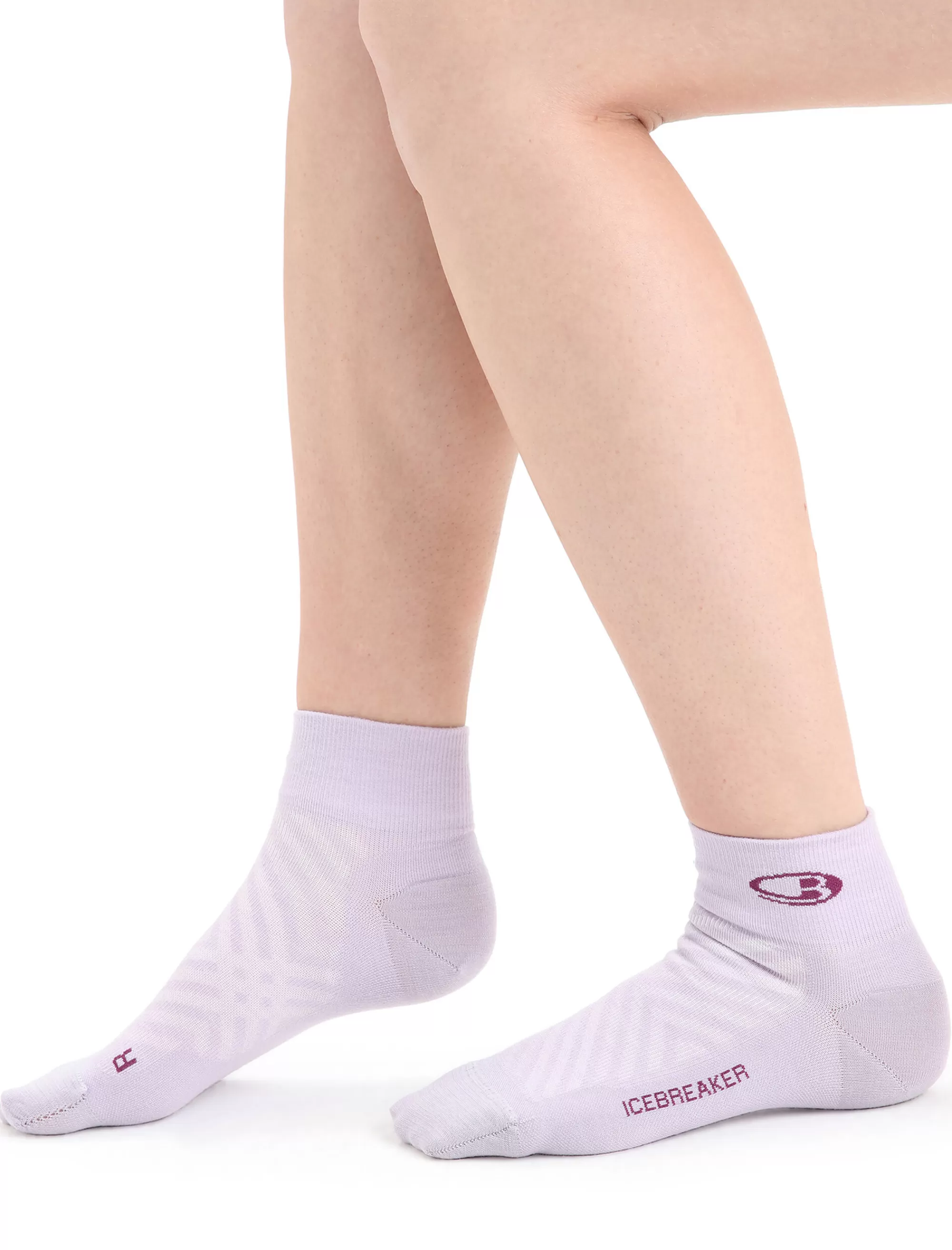 Fashion Icebreaker Merino Run+ Ultralight Socken Mini Damen Purple Gaze/Go Berry