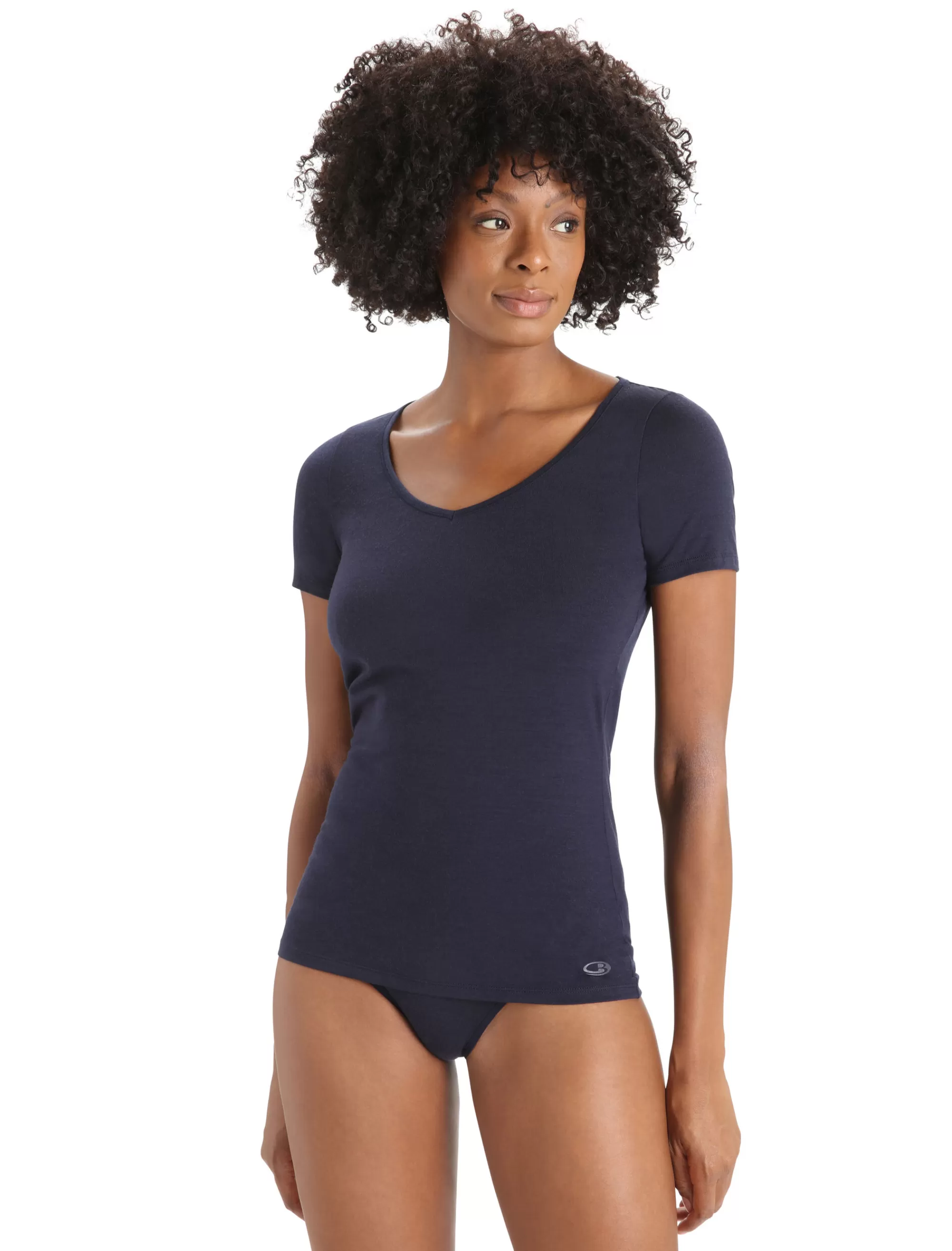 Discount Icebreaker Merino Siren Kurzarmshirt Sweetheart Damen Midnight Navy