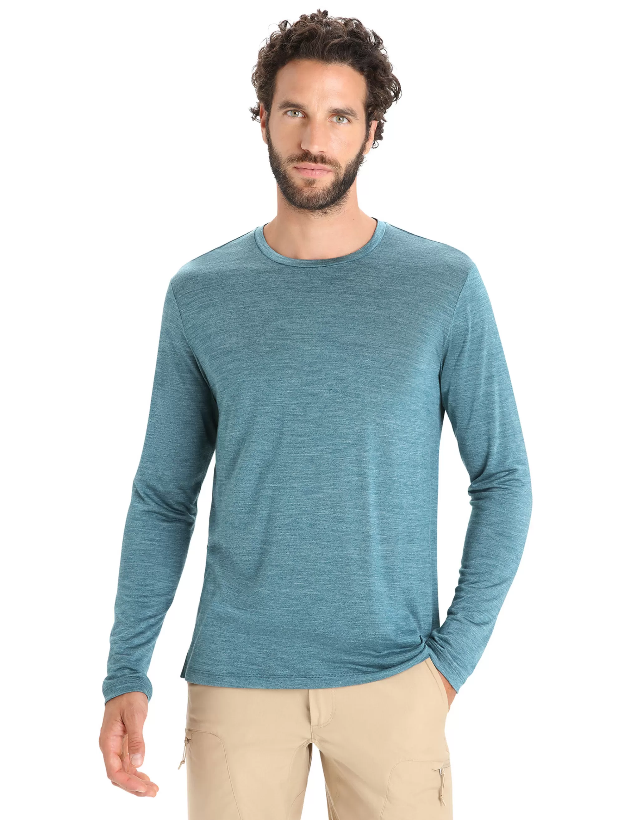 Outlet Icebreaker Merino Sphere Ii Langarmshirt Herren Green Glory Heather