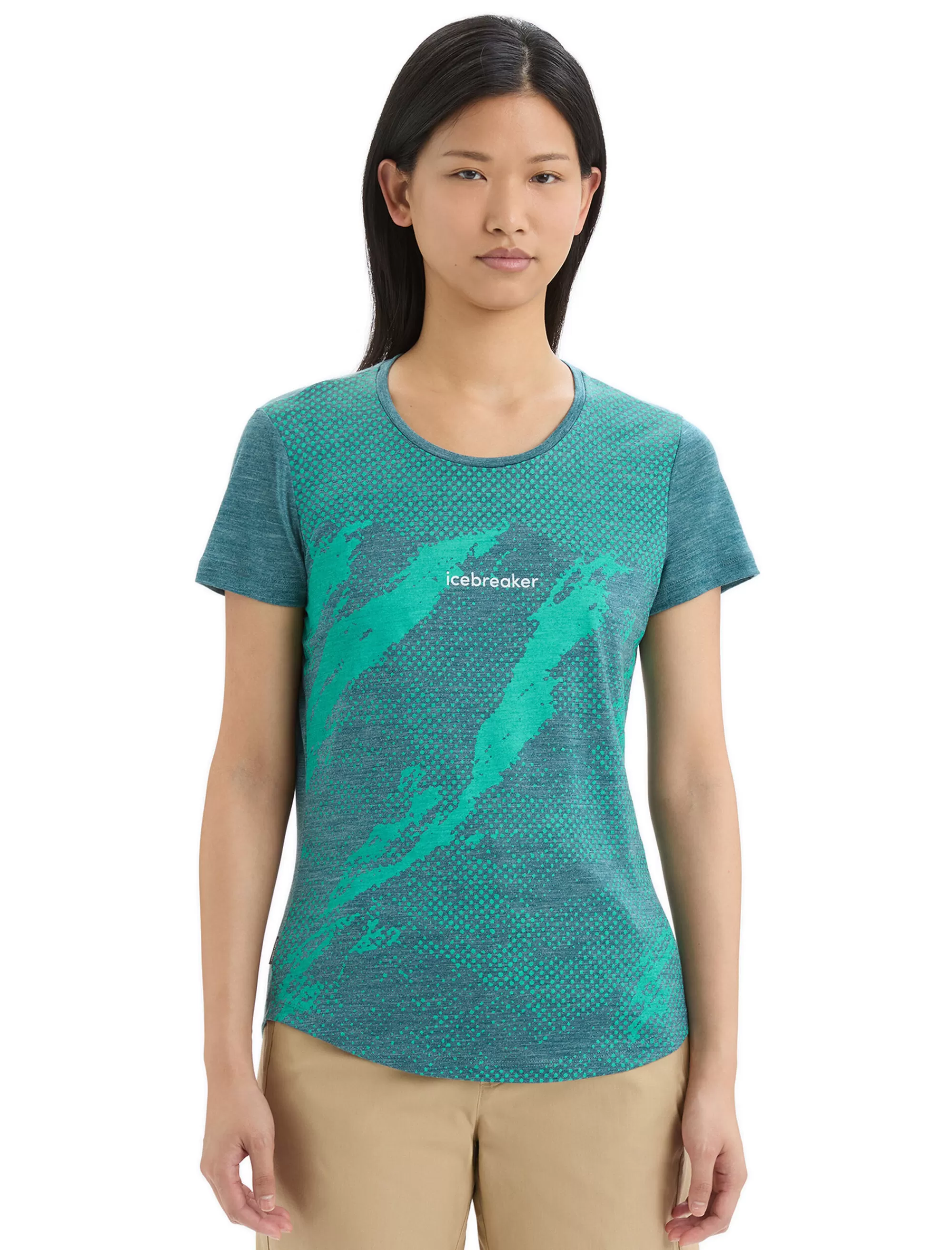 Cheap Icebreaker Merino Sphere Ii T-Shirt Trail Damen Green Glory Heather