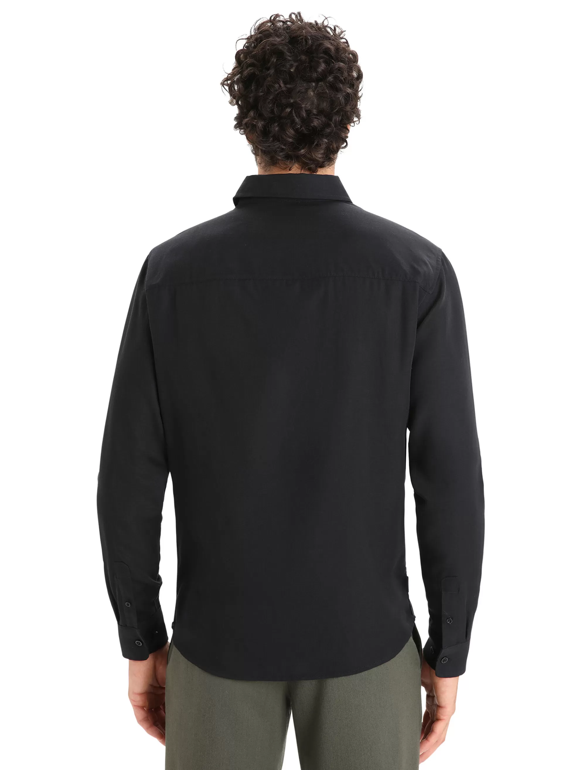 Sale Icebreaker Merino Steveston Langarmhemd Herren Black