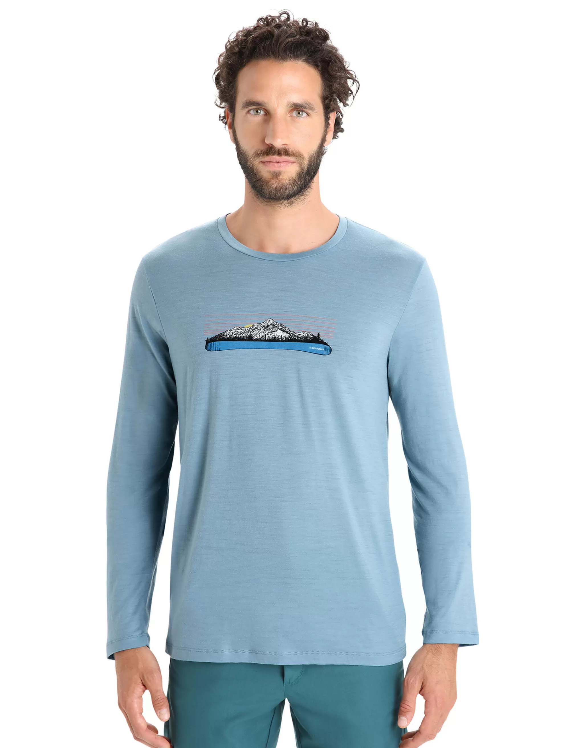 Online Icebreaker Merino Tech Lite Ii Langarmshirt Ski Fields Herren Astral Blue