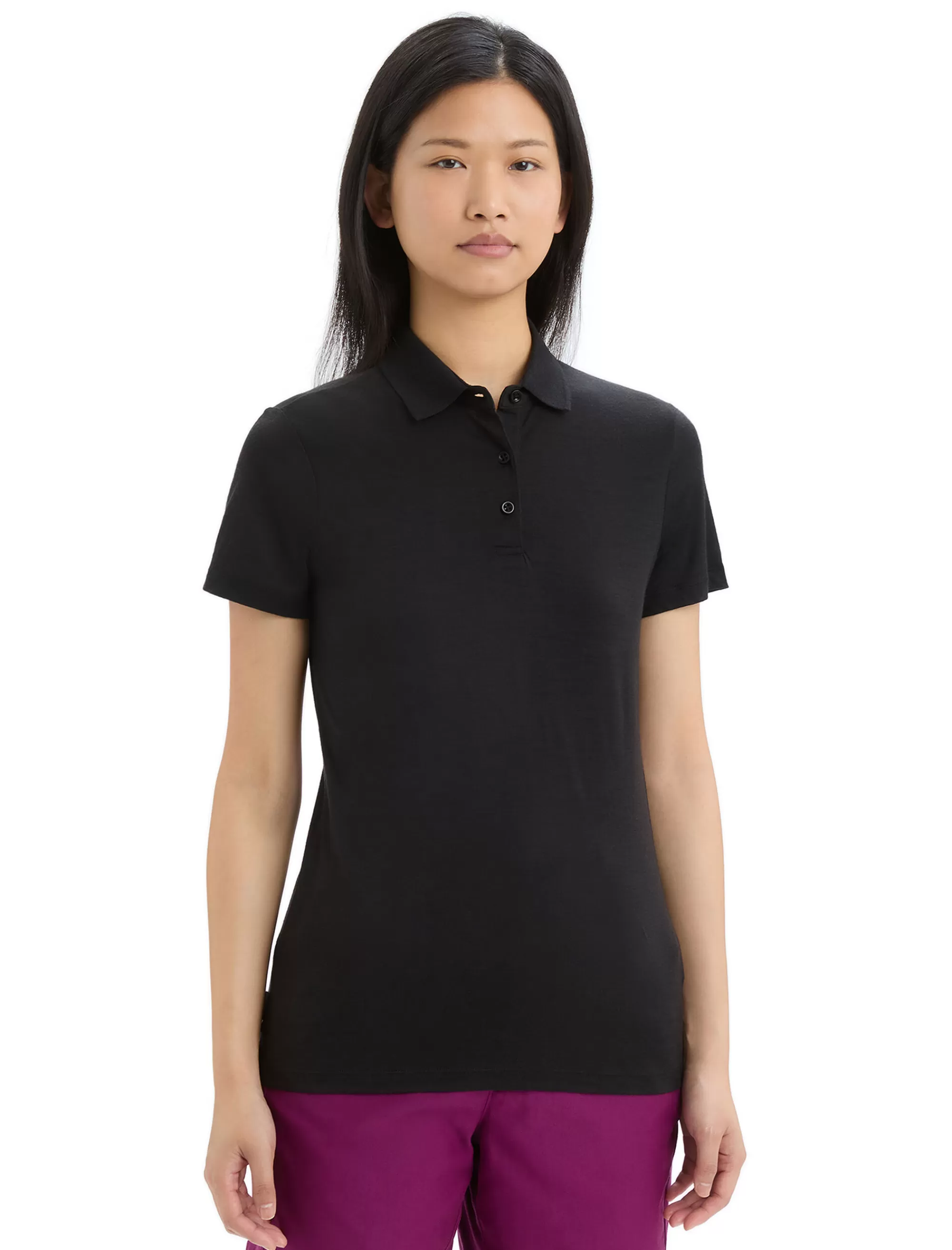 Shop Icebreaker Merino Tech Lite Ii Polohemd Damen Black