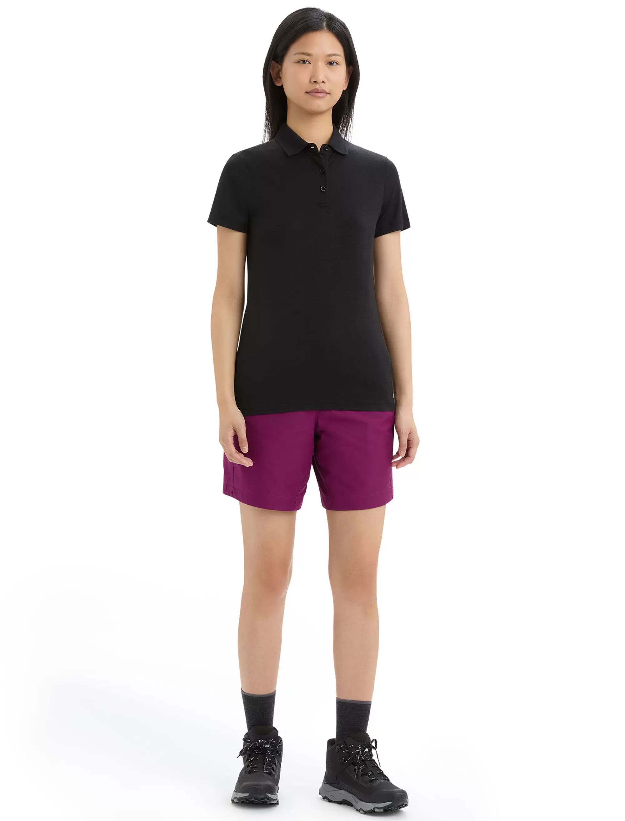 Shop Icebreaker Merino Tech Lite Ii Polohemd Damen Black