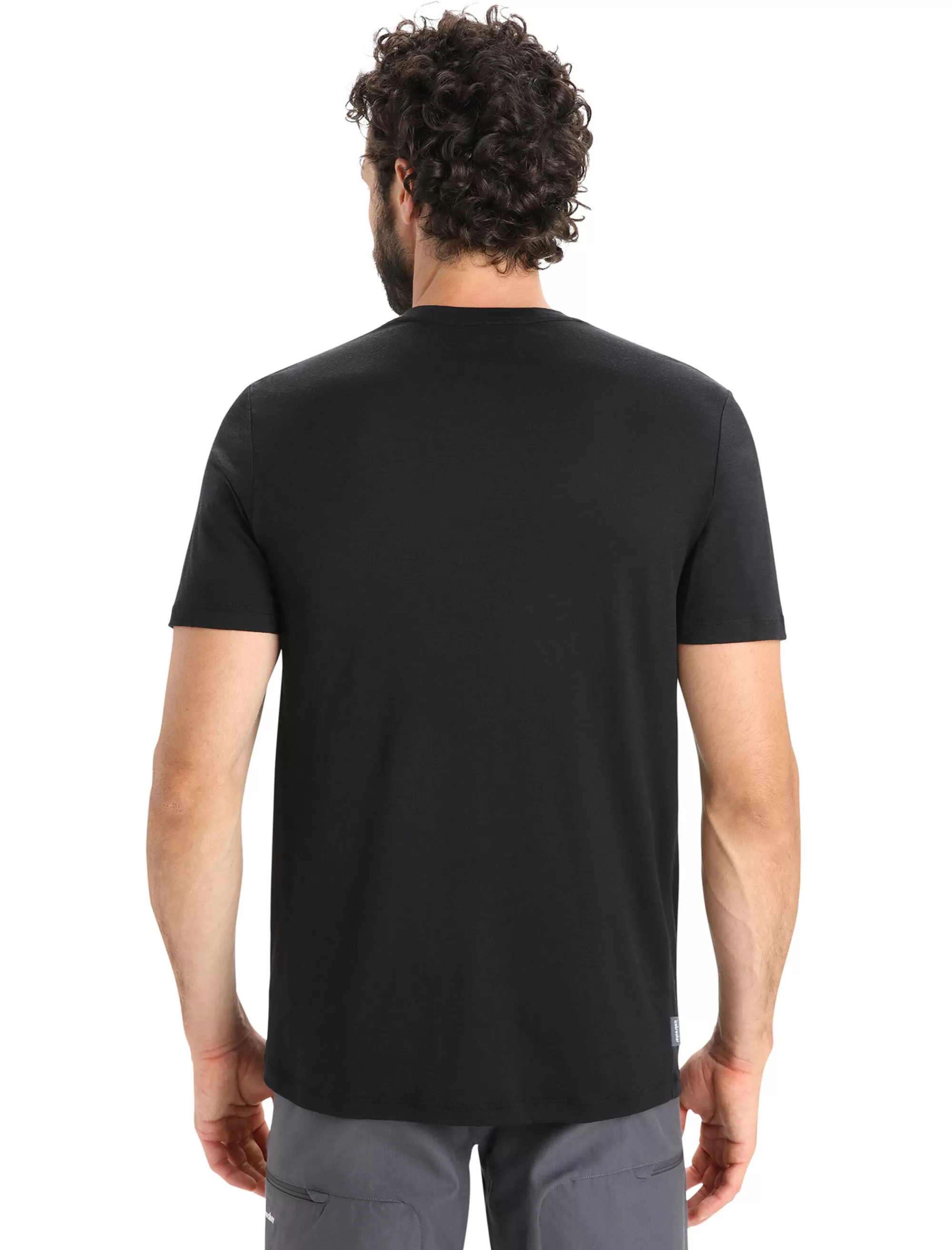 Clearance Icebreaker Merino Tech Lite Ii T-Shirt Giant Ferns Herren Black