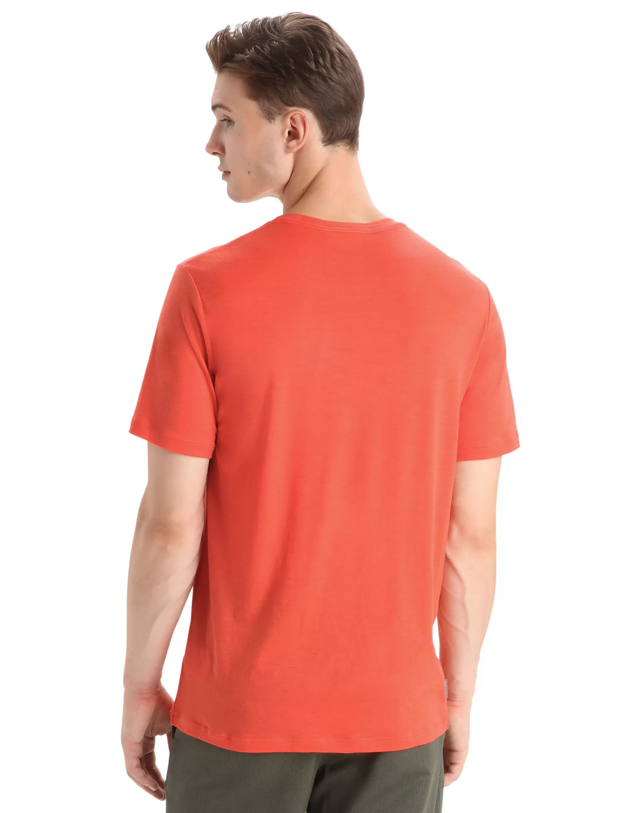 Clearance Icebreaker Merino Tech Lite Ii T-Shirt Ib Essential Logo Herren Vibrant Earth