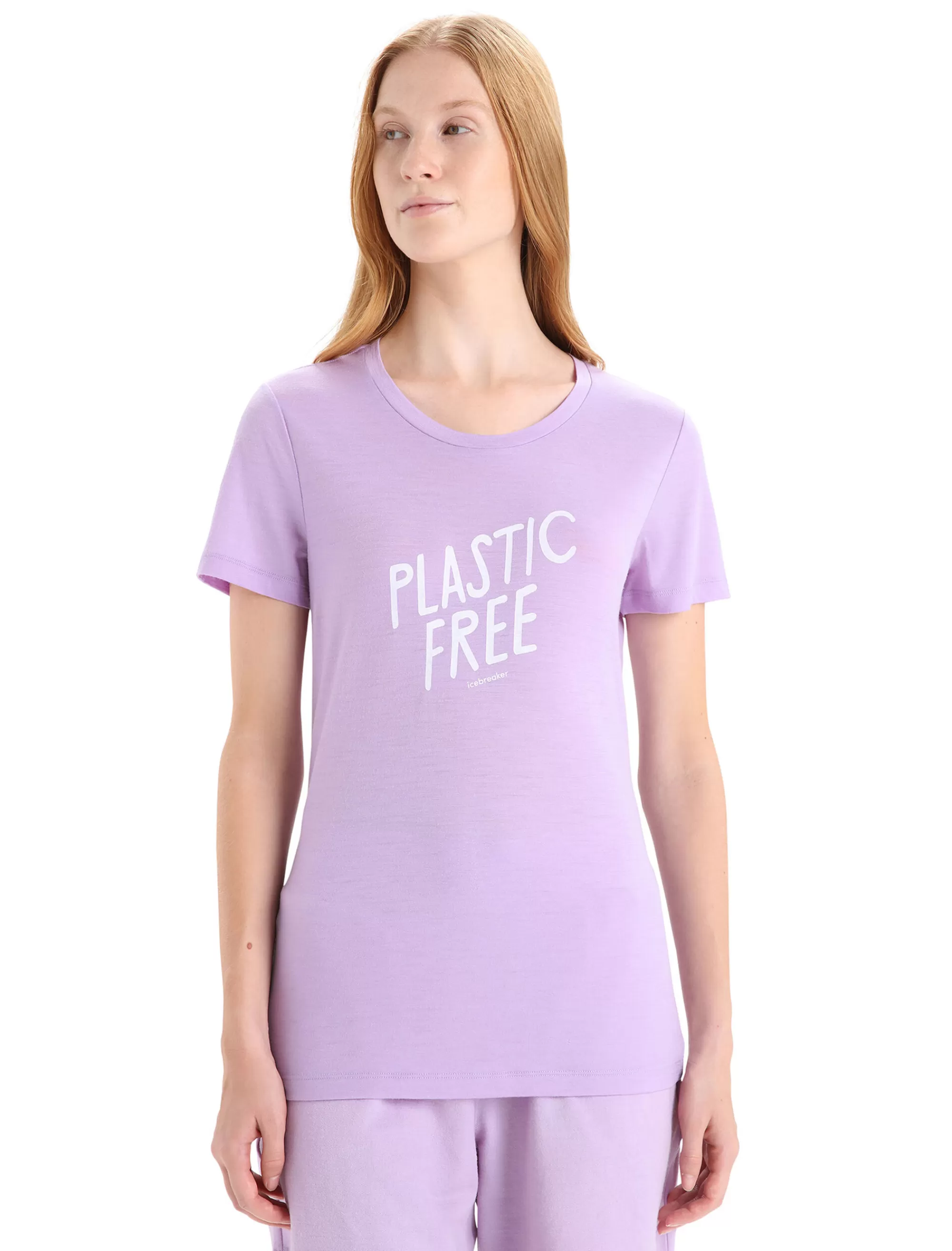 Hot Icebreaker Merino Tech Lite Ii T-Shirt Ib Natural Damen Purple Gaze