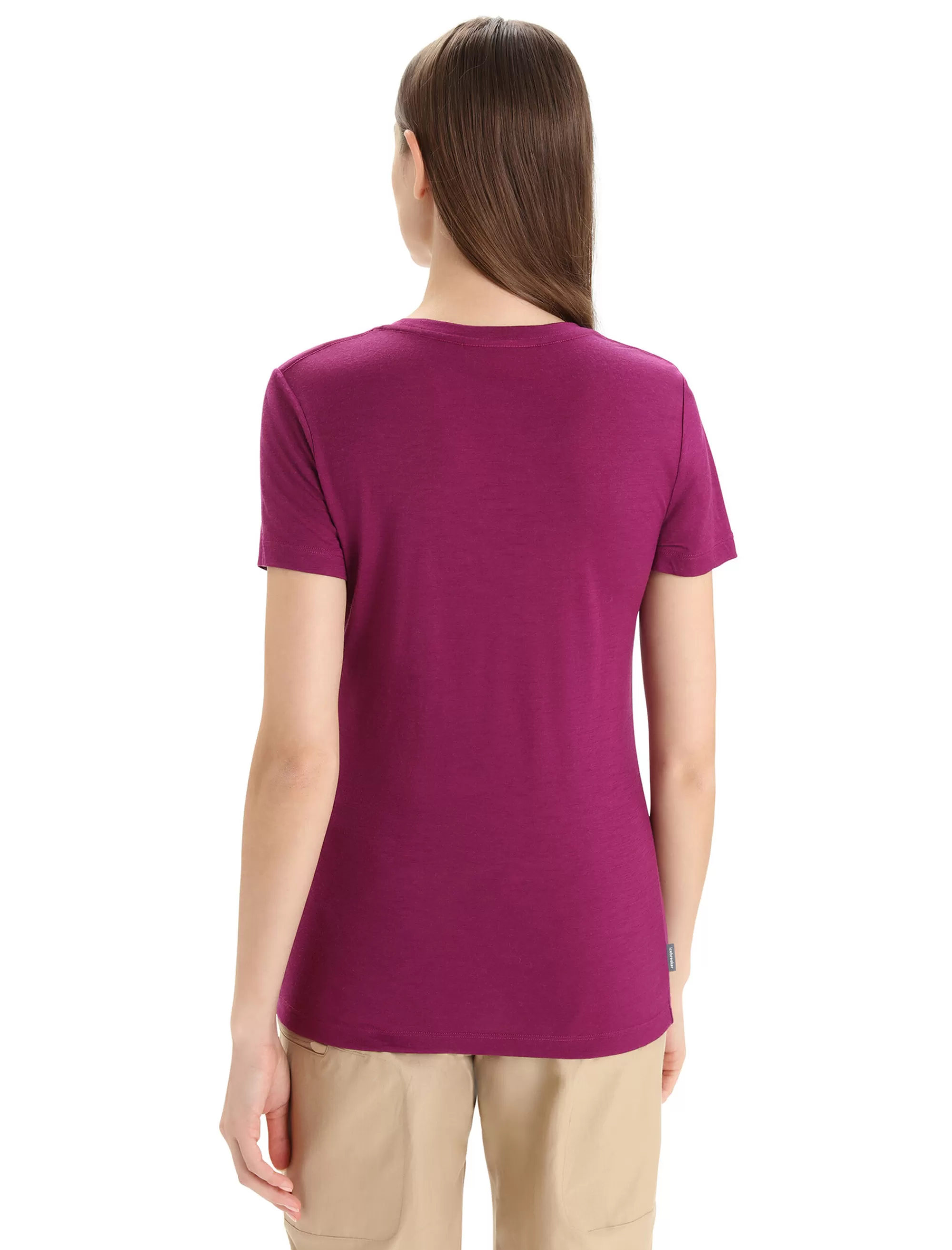 Sale Icebreaker Merino Tech Lite Ii T-Shirt Mountain Geology Damen Go Berry