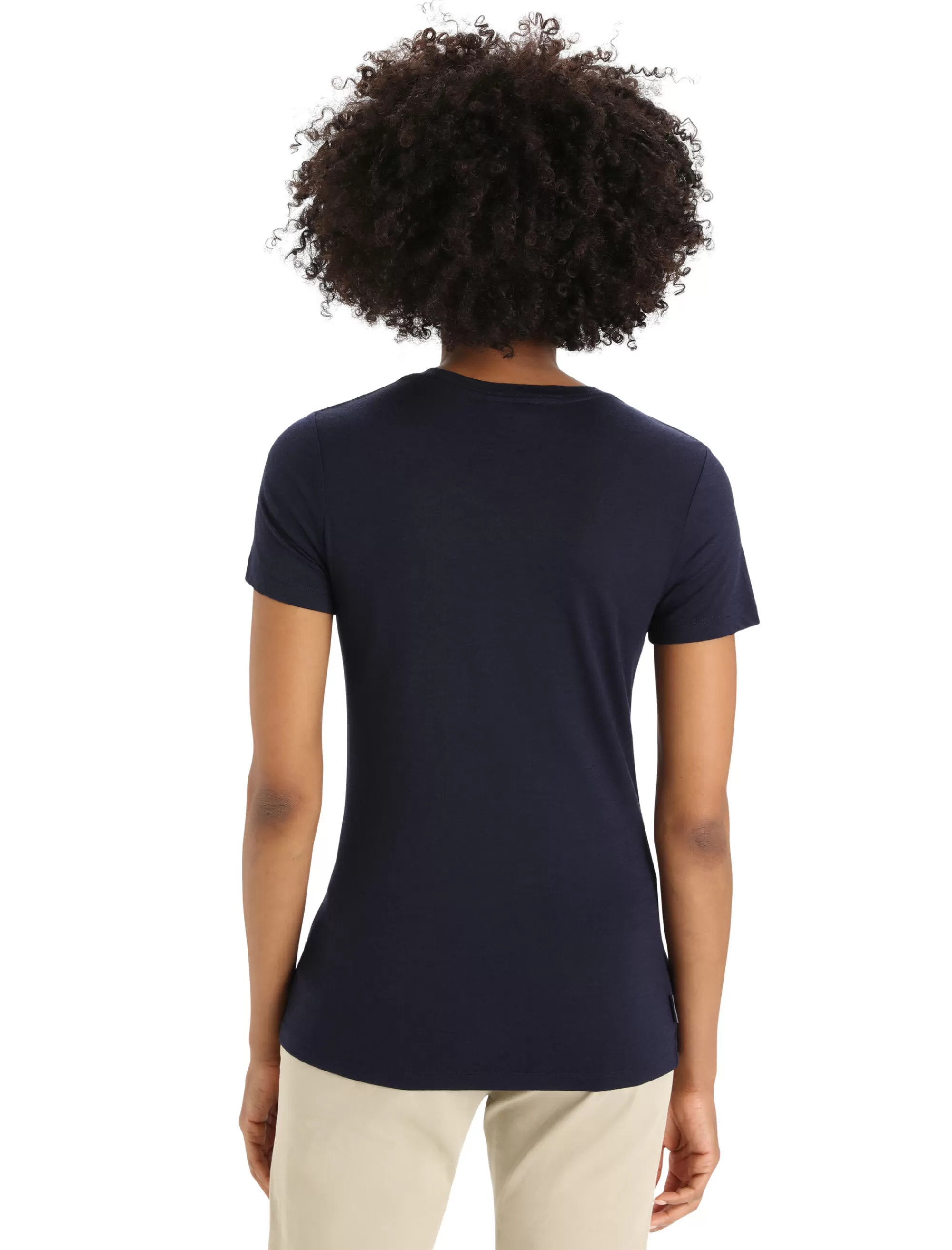 Shop Icebreaker Merino Tech Lite Ii T-Shirt Ski Stripes Damen Midnight Navy