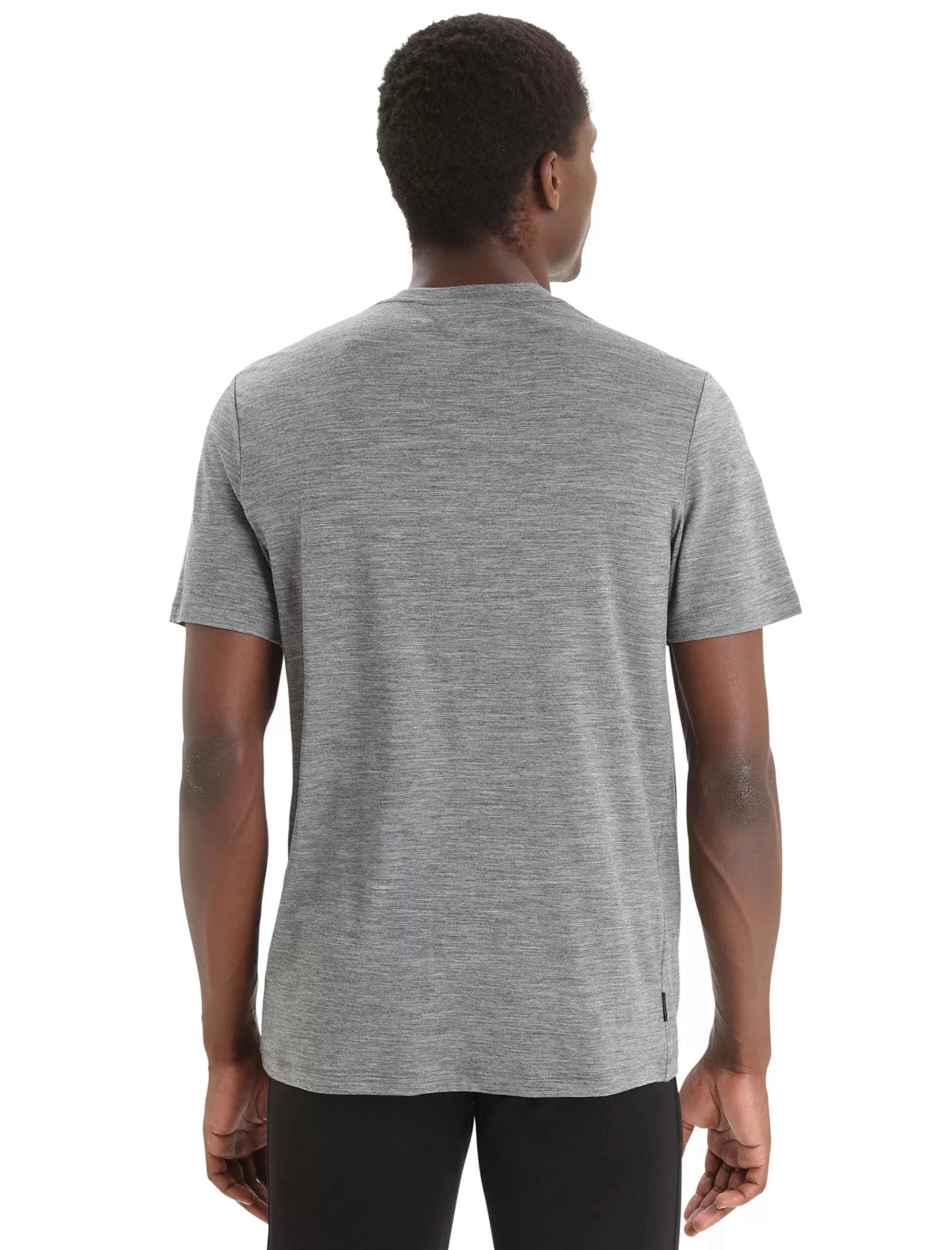 New Icebreaker Merino Tech Lite Ii T-Shirt Spring Glow Herren Gritstone Heather