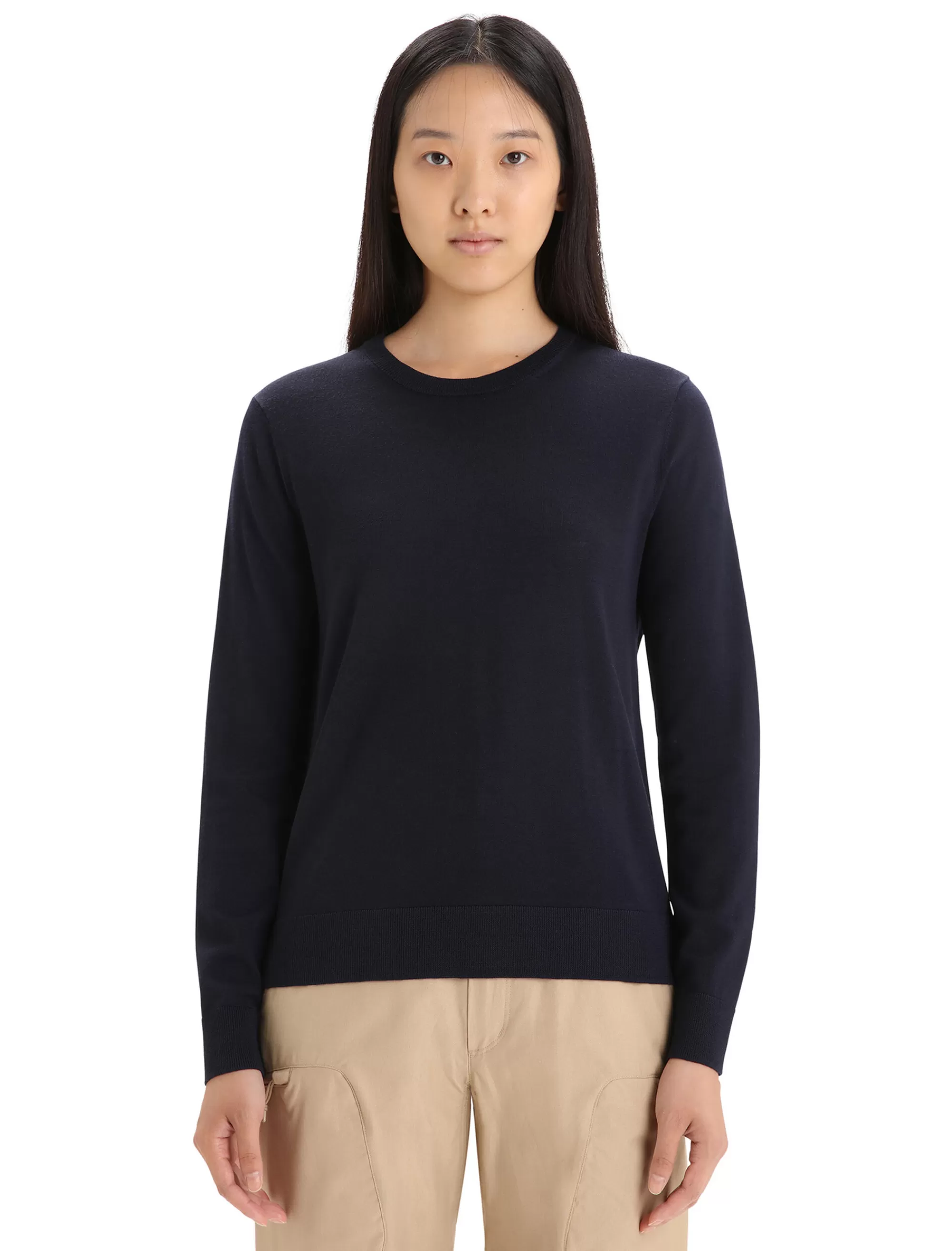 Online Icebreaker Merino Wilcox Sweater Damen Midnight Navy