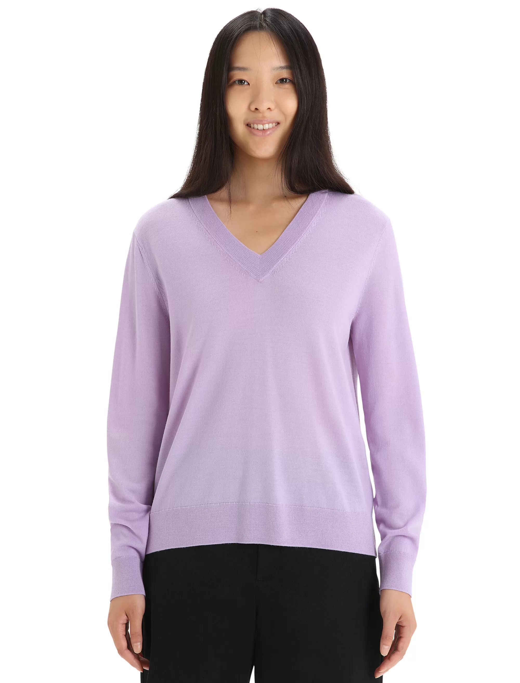 Store Icebreaker Merino Wilcox Sweater Damen Purple Gaze