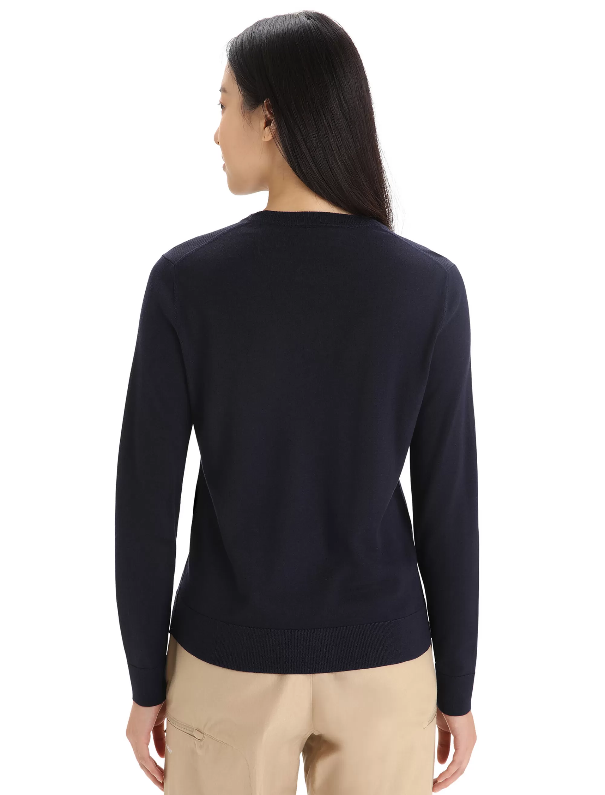 Online Icebreaker Merino Wilcox Sweater Damen Midnight Navy