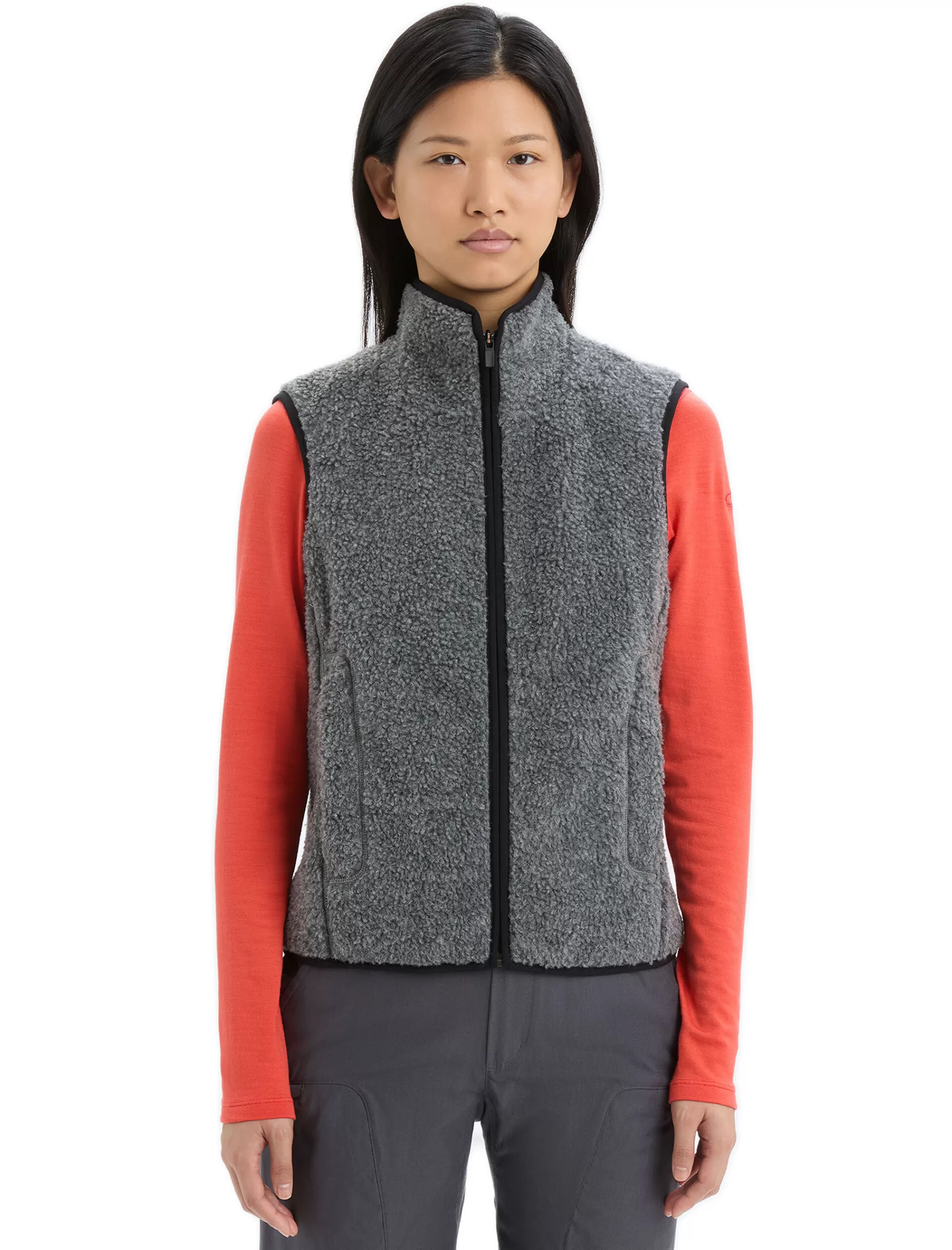 Best Sale Icebreaker Realfleece™ Merino High Pile Weste Damen Gritstone Heather