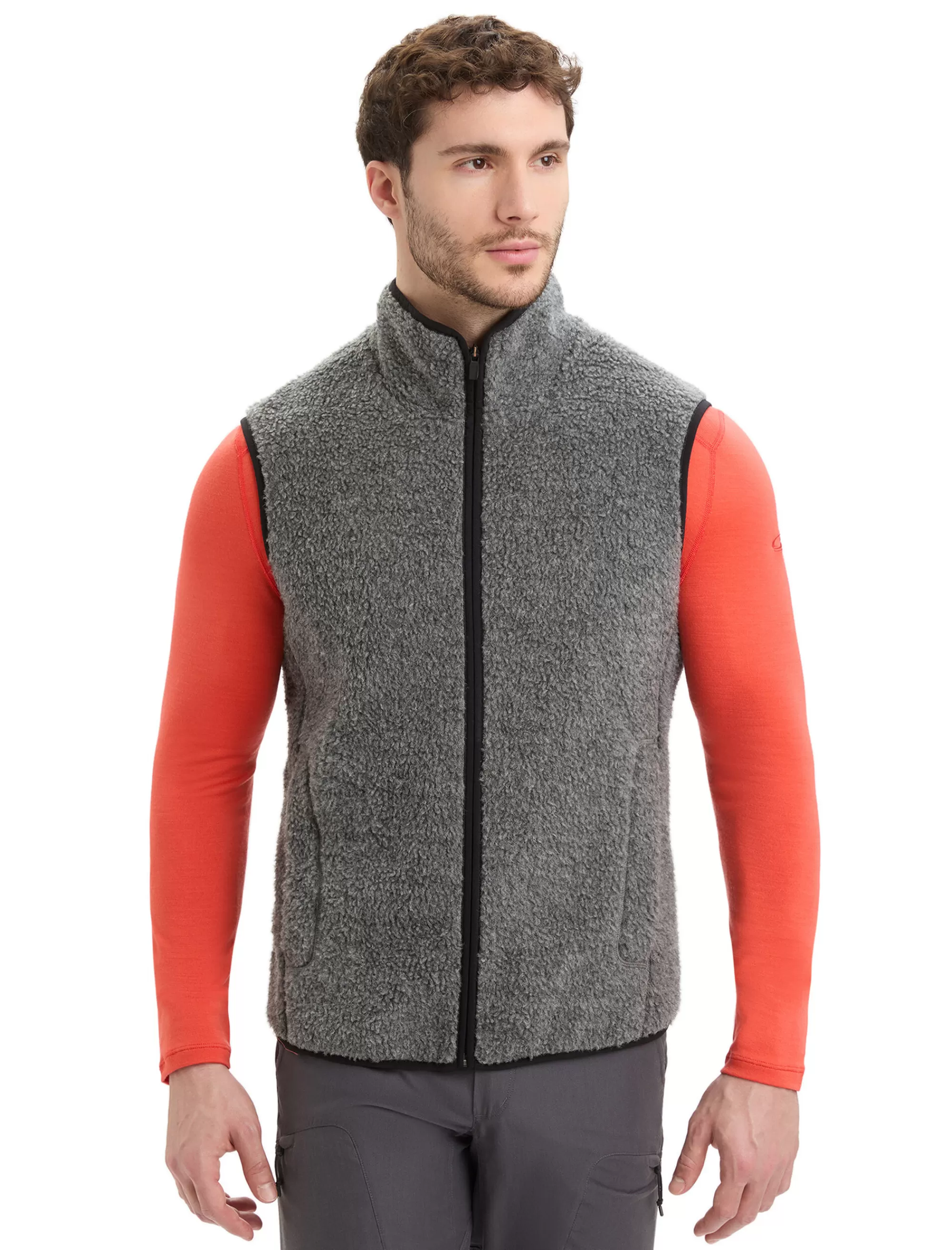 Flash Sale Icebreaker Realfleece™ Merino High Pile Weste Herren Gritstone Heather/Black